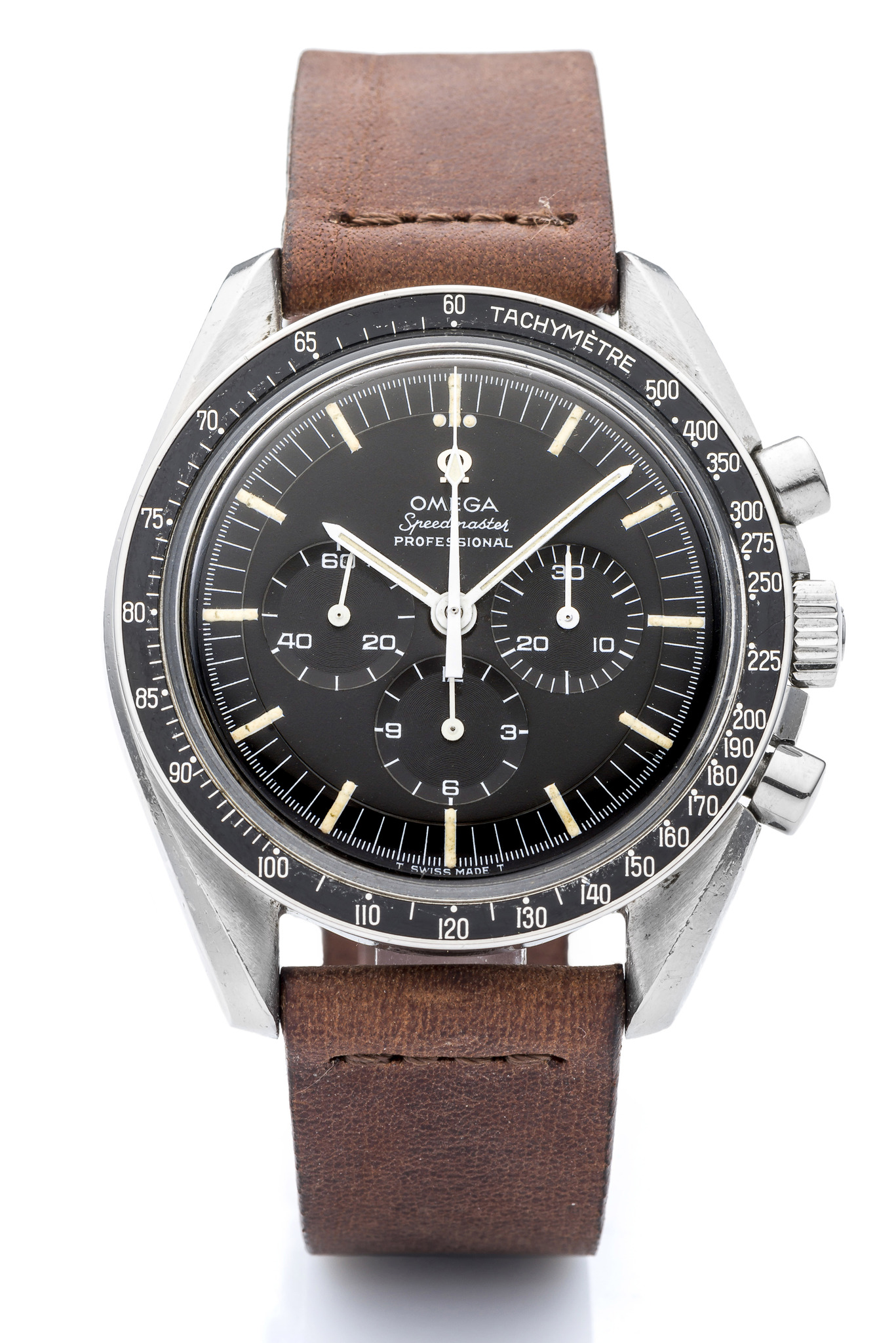 OMEGA, REF. 145.012, SPEEDMASTER A fine, manual wind, stainless steel chronograph wristwatch.