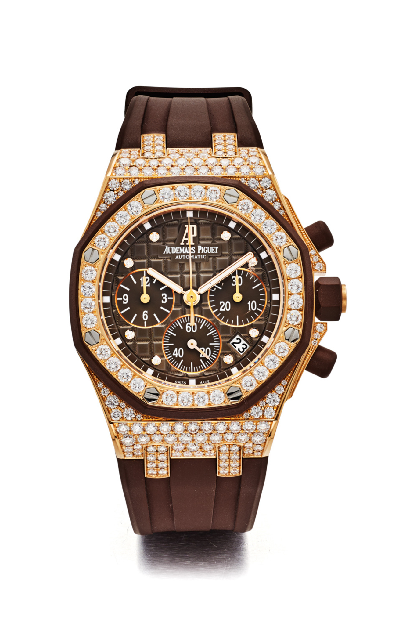 AUDEMARS PIGUET ROYAL OAK OFFSHORE 18K PINK GOLD AND DIAMOND