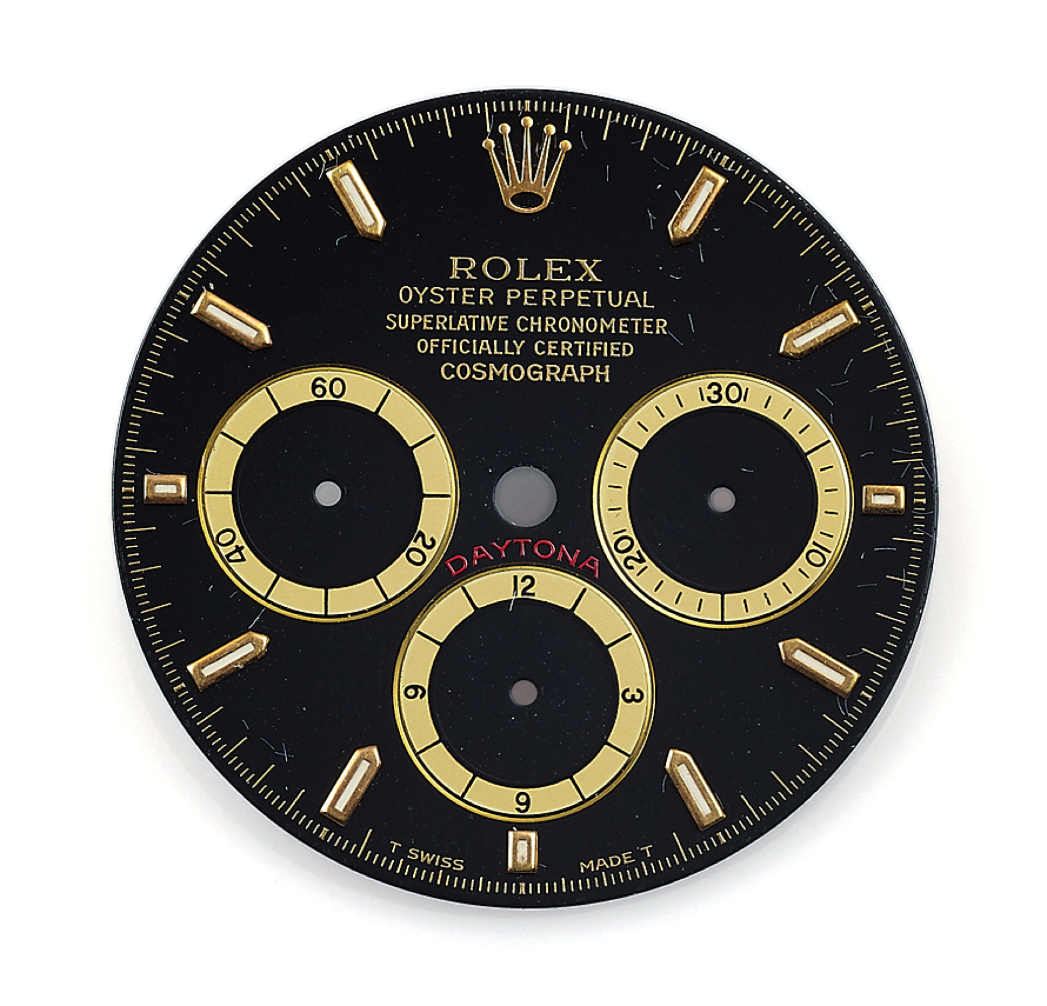 ROLEX DIAL REF. 1803 
Rolex Dial, Ref. 1803, 18K white gold, to fit Cal. 1555, 1556 (Rolex 
Oyster Perpetual Day-Date, Superlative Chronometer, Officially 
Certified).
