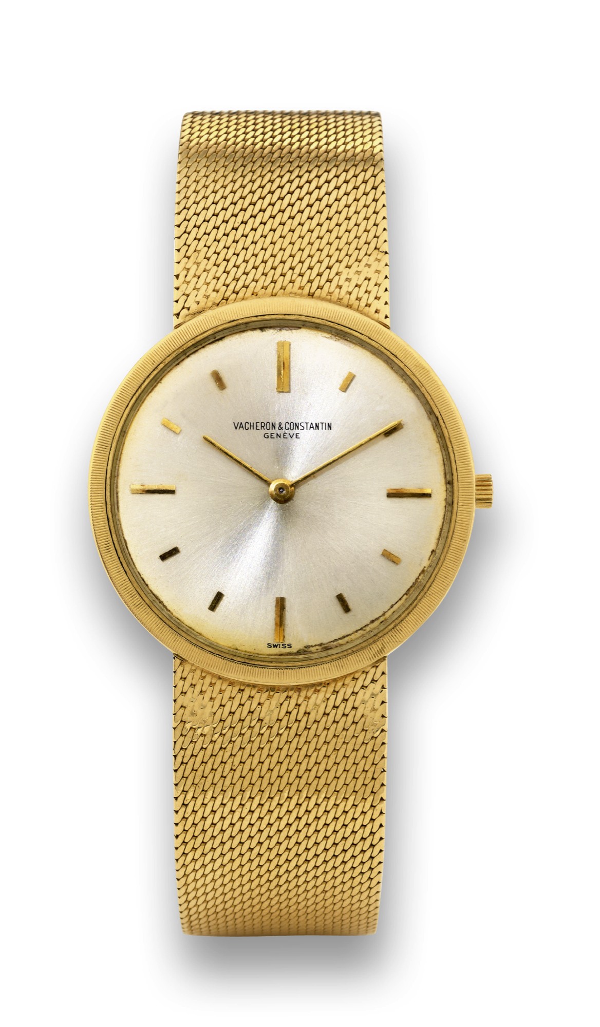 VACHERON & CONSTANTIN REF.6452
Vacheron & Constantin, Geneve, movement No. 575455, case
No. 406168, Ref. 6452. Made in the 1960s.
Fine, 18k yellow gold wristwatch with an 18K yellow gold
Vacheron Constantin bracelet and deployant clasp.