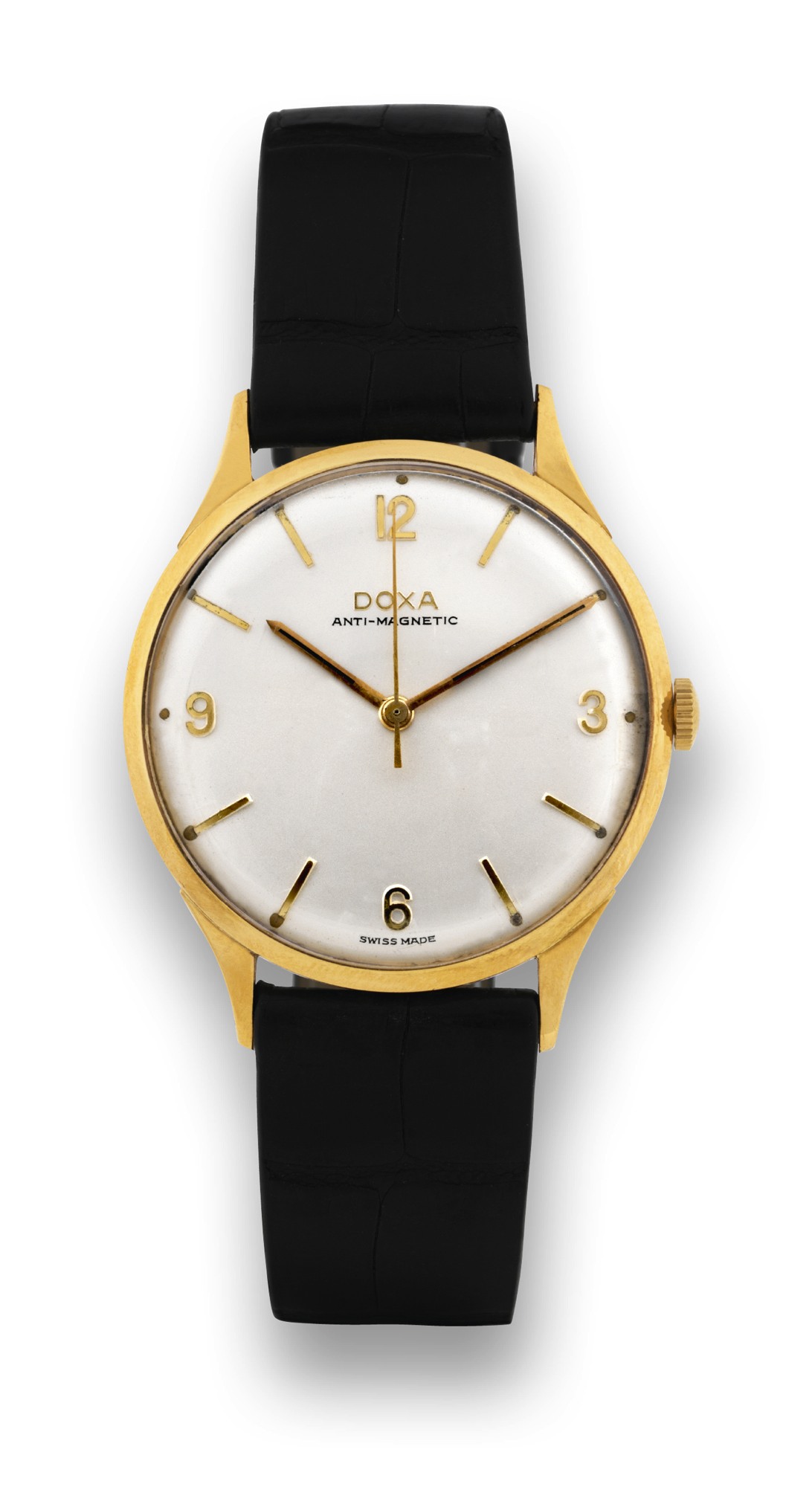 DOXA YELLOW GOLD
Doxa "Anti-Magnetic.? Made in the 1960's.
Fine, center seconds, 18K yellow gold wristwatch.