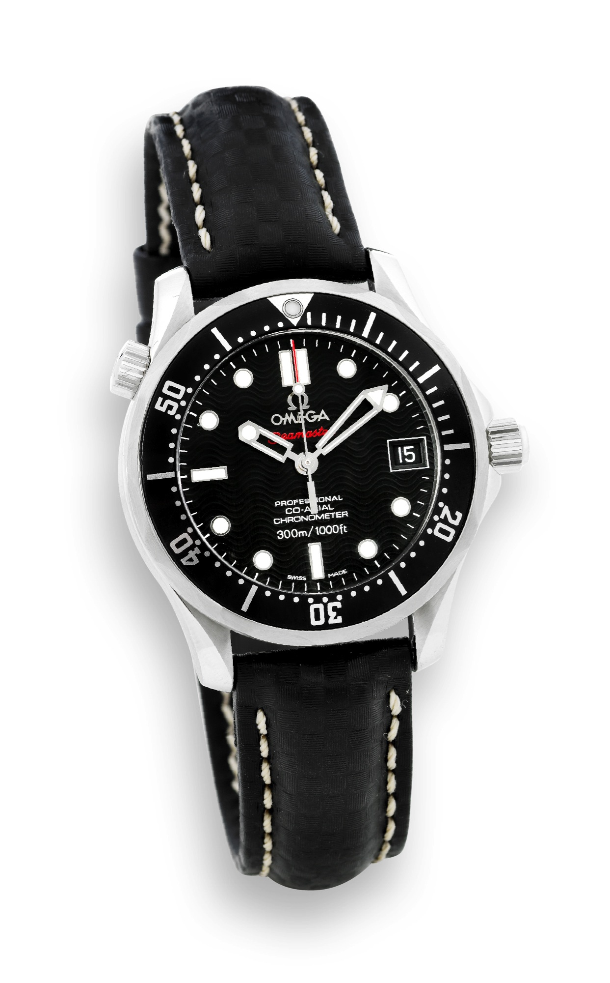 Omega - Seamaster - Steel - Co-Axial
Omega, ?Seamaster, Professional, Co-Axial, Chronometer,
300m/1000ft,? No. 81943551, Ref. 21230362001001. Made
in 2009.
Fine, center seconds, self-winding, water-resistant, stainless
steel diver?s wristwatch with date, helium escape valve
and graduated black bezel for decompression timing.
Accompanied by a fitted box, guarantee and booklet.