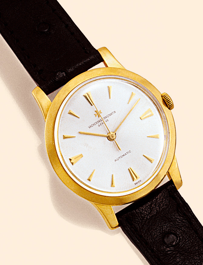 Vacheron & Constantin, Genève, "Automatic", No. 561683, case No. 389937, Ref. 6378. Made in the 1960s.  Very fine, center-seconds, self-winding, water-resistant, 18K yellow gold gentleman's wristwatch.