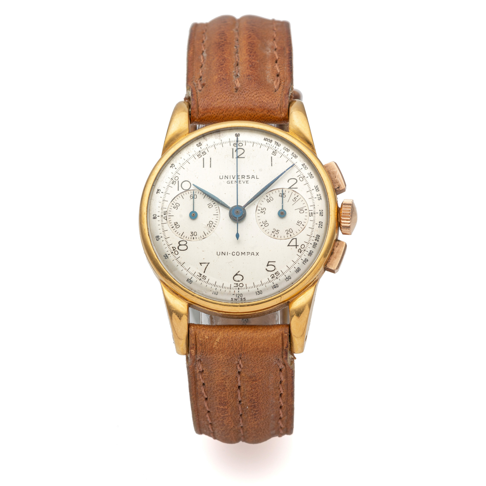 UNIVERSAL, REF. 22291, UNI- COMPAX, THICK LUGS, GOLD PLATED