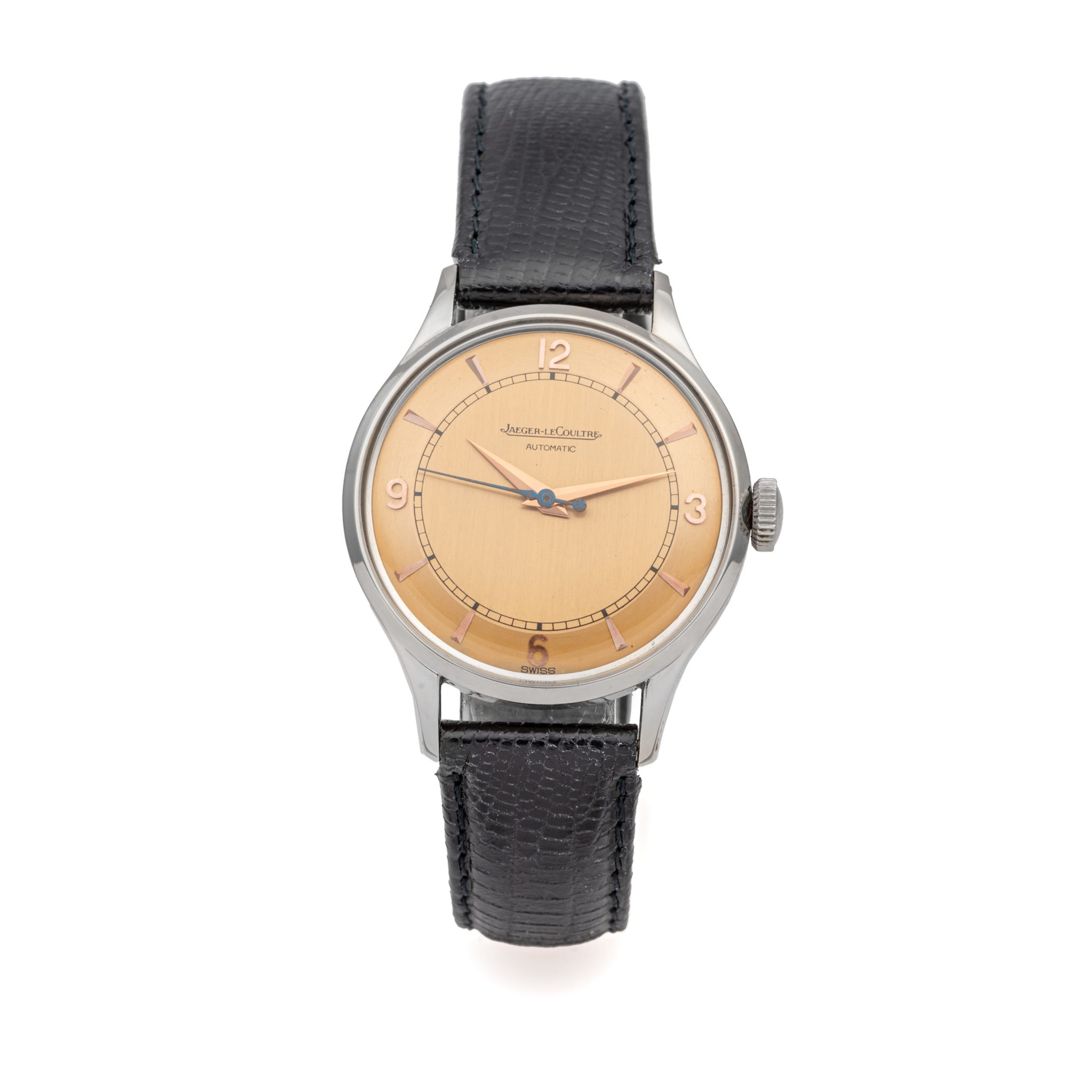JAEGER LECOULTRE, AUTOMATIC, BEIGE DIAL, STEEL