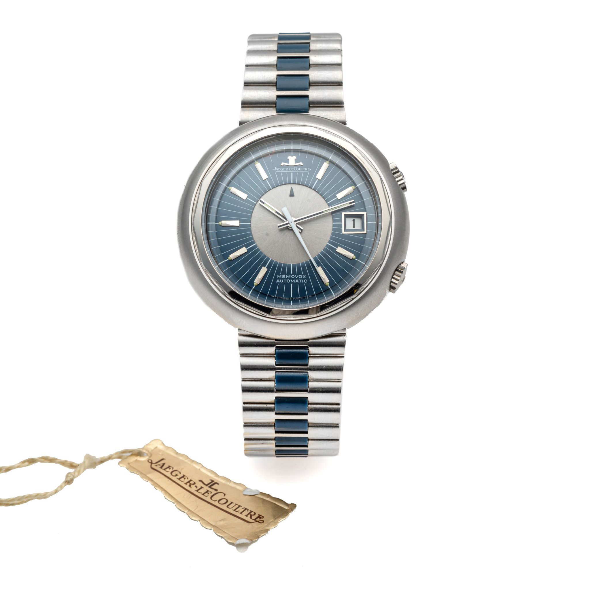 JAEGER LECOULTRE, REF. E 877, MEMOVOX SNOWDROP SPEEDBEAT, BLUE DIAL, STEEL