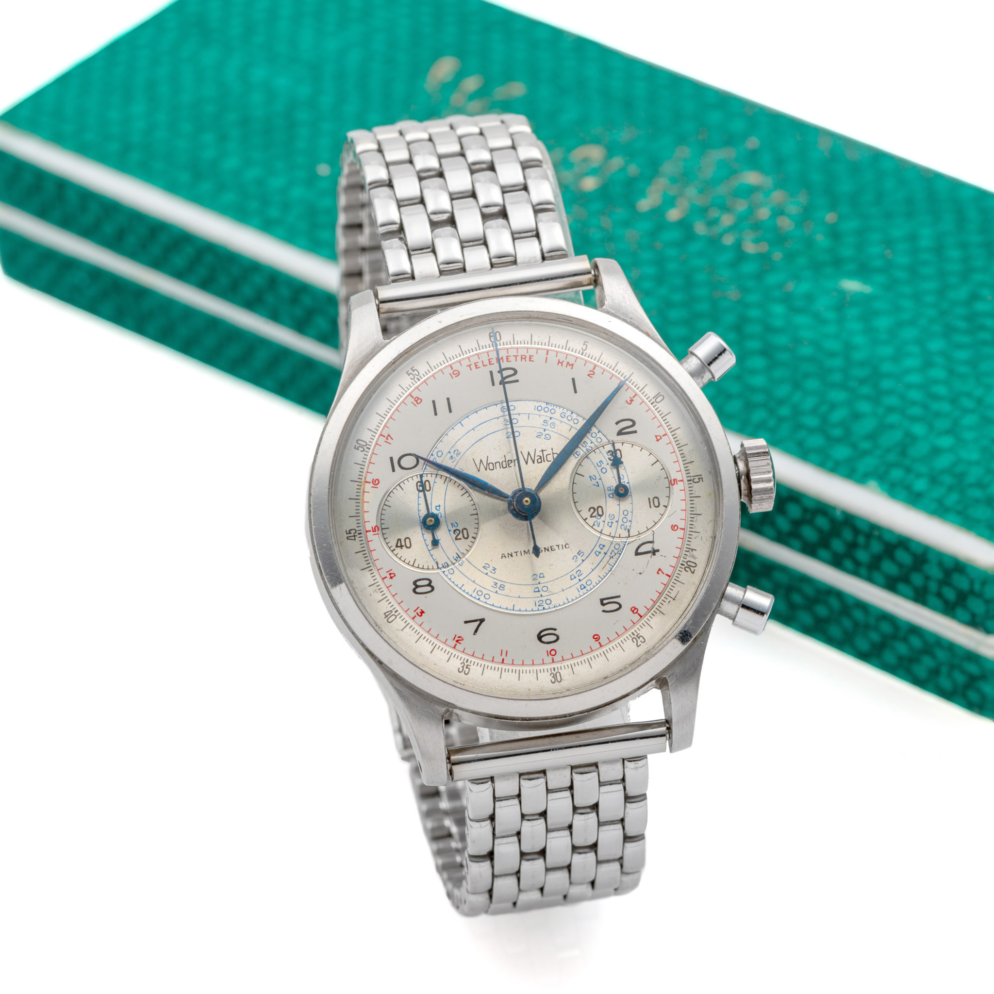 WANDER WATCH, OVERSIZE WATERPROOF CHRONOGRAPH, STEEL