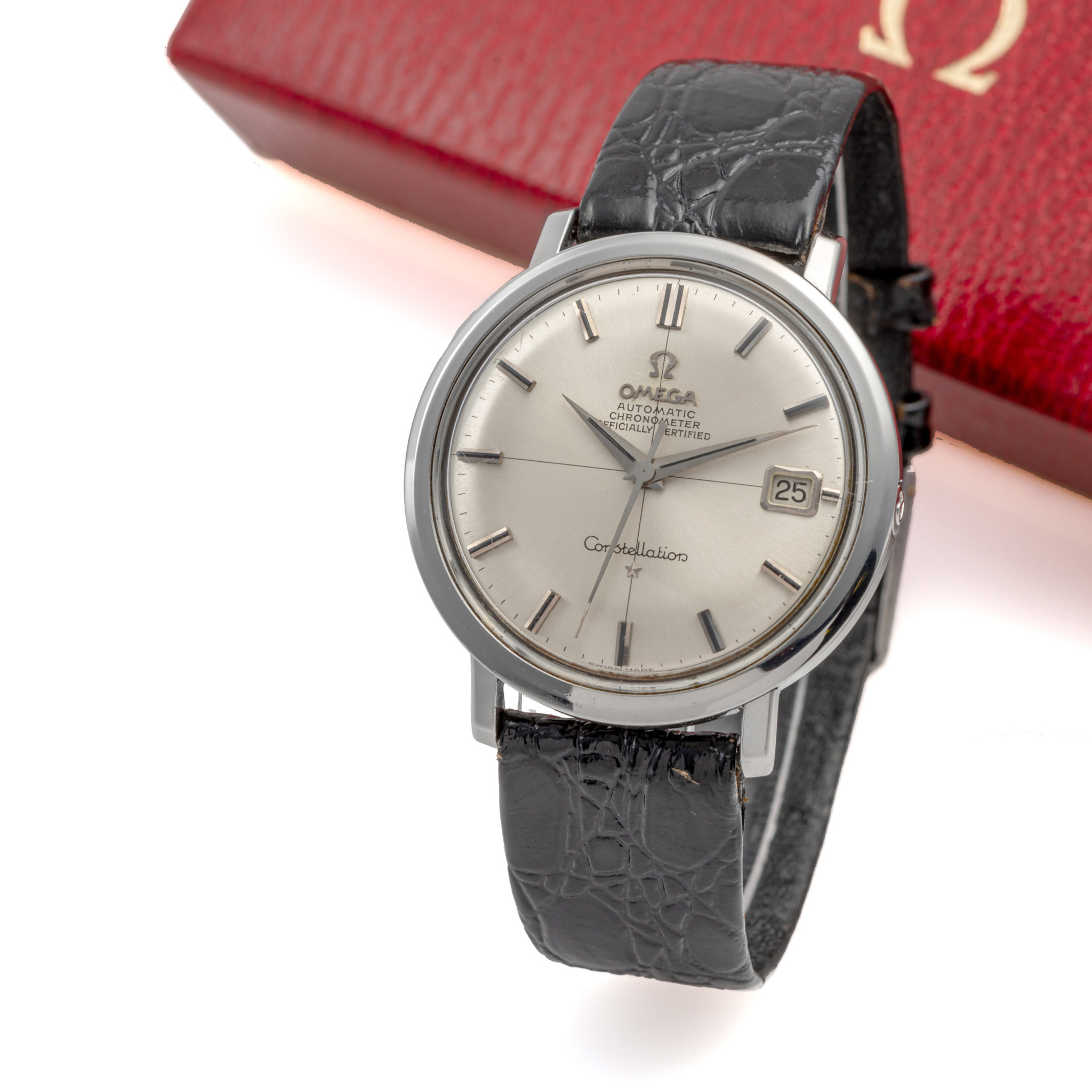 OMEGA, REF. 168.004, CONSTELLATION, DISCO VOLANTE WITH RECESSED CROWN, STEEL
