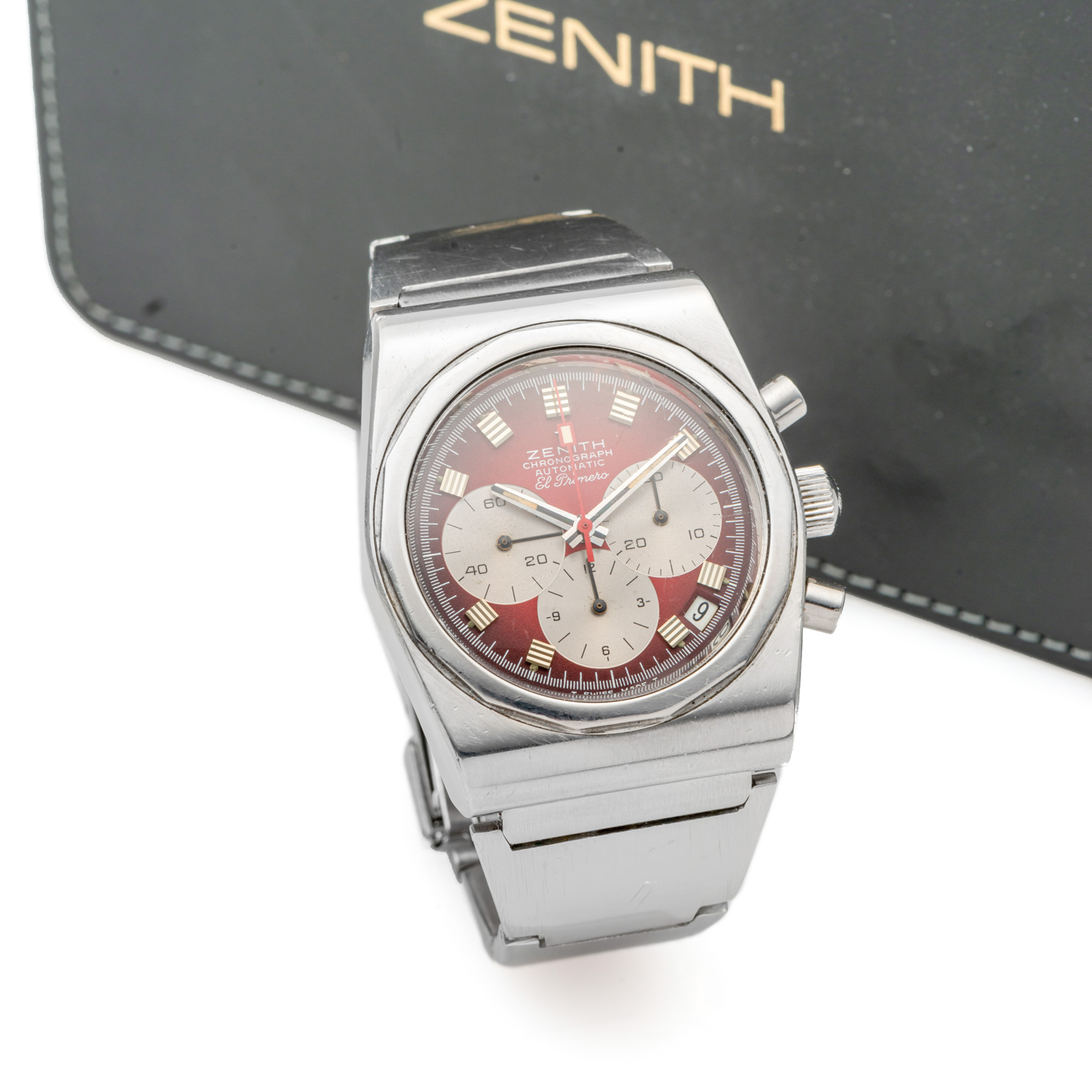 ZENITH, REF. A781, DEFY EL PRIMERO CHRONOGRAPH, RED DIAL, STEEL