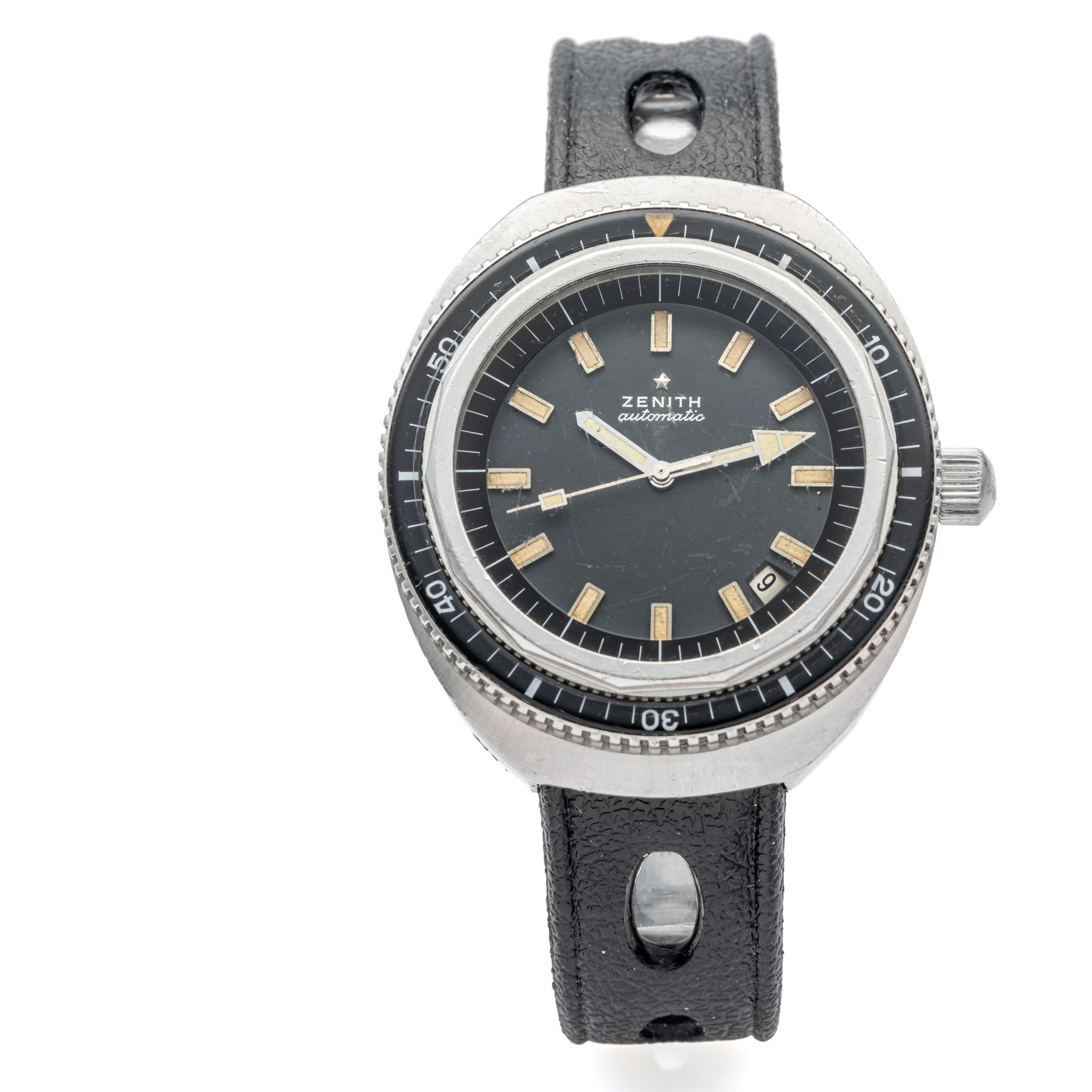 ZENITH, REF. A3637, DIVER, BLACK DIAL AND BEZEL, STEEL