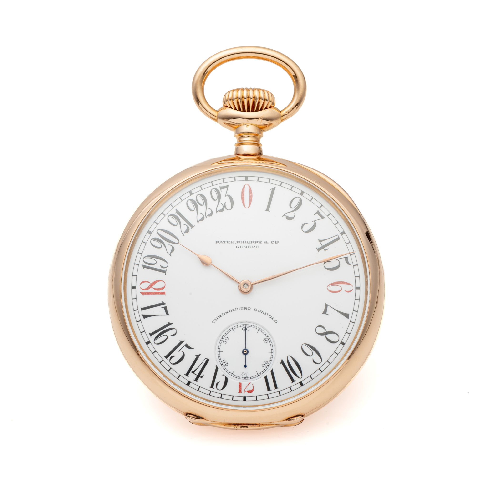 PATEK PHILIPPE LARGE CHRONOMETRO GONDOLO 24 HOUR DIAL PINK GOLD