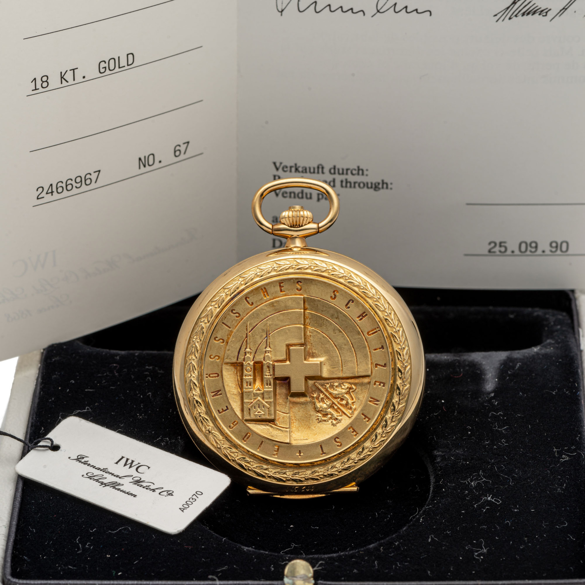 IWC, LIMITED EDITION MADE FOR THE TIR FEDERAL MARKSMANSHIP COMPETITION IN WINTERTHUR, SWITZERLAND