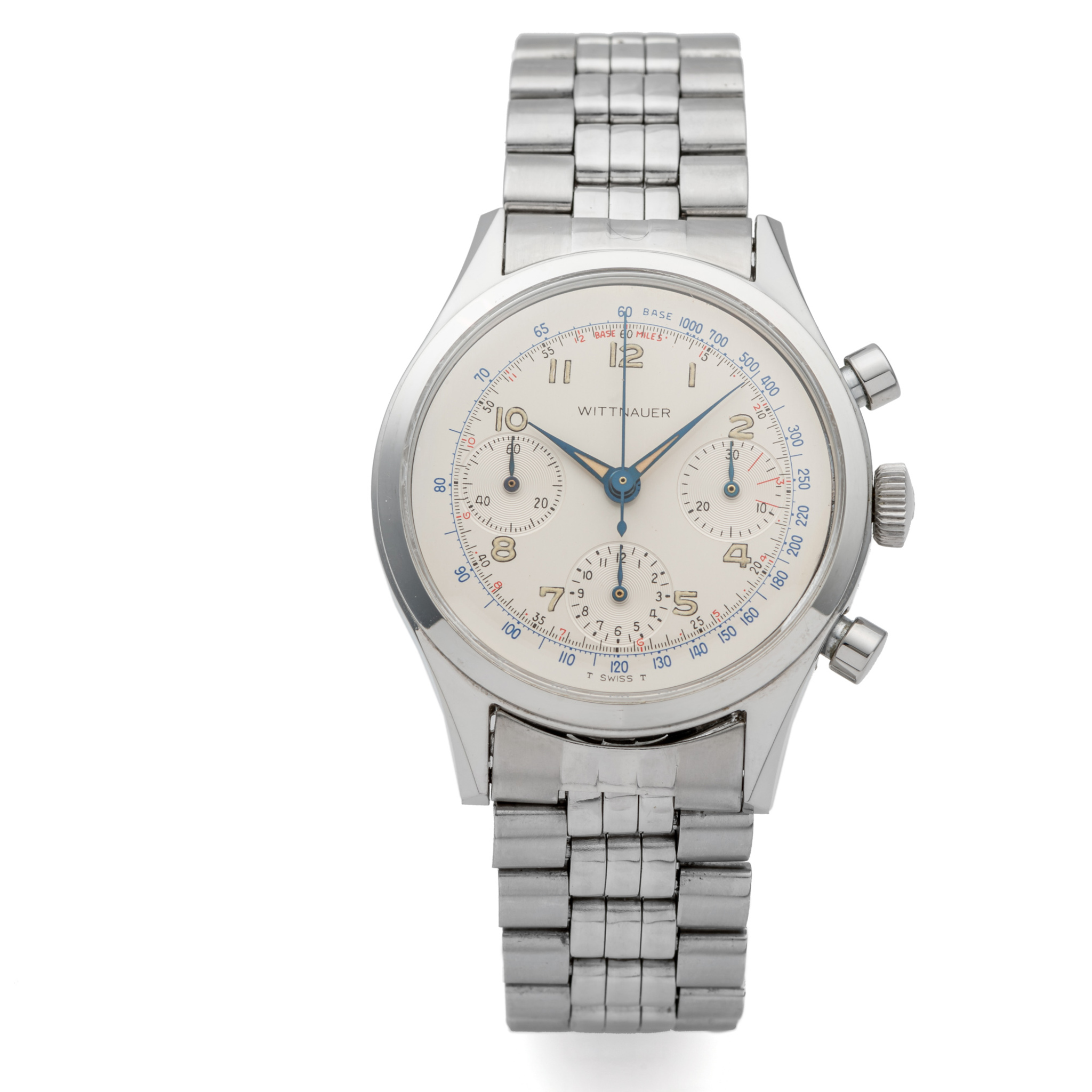 WITTNAUER, REF 6002/5, CHRONOGRAPH, VALJOUX 72, STEEL