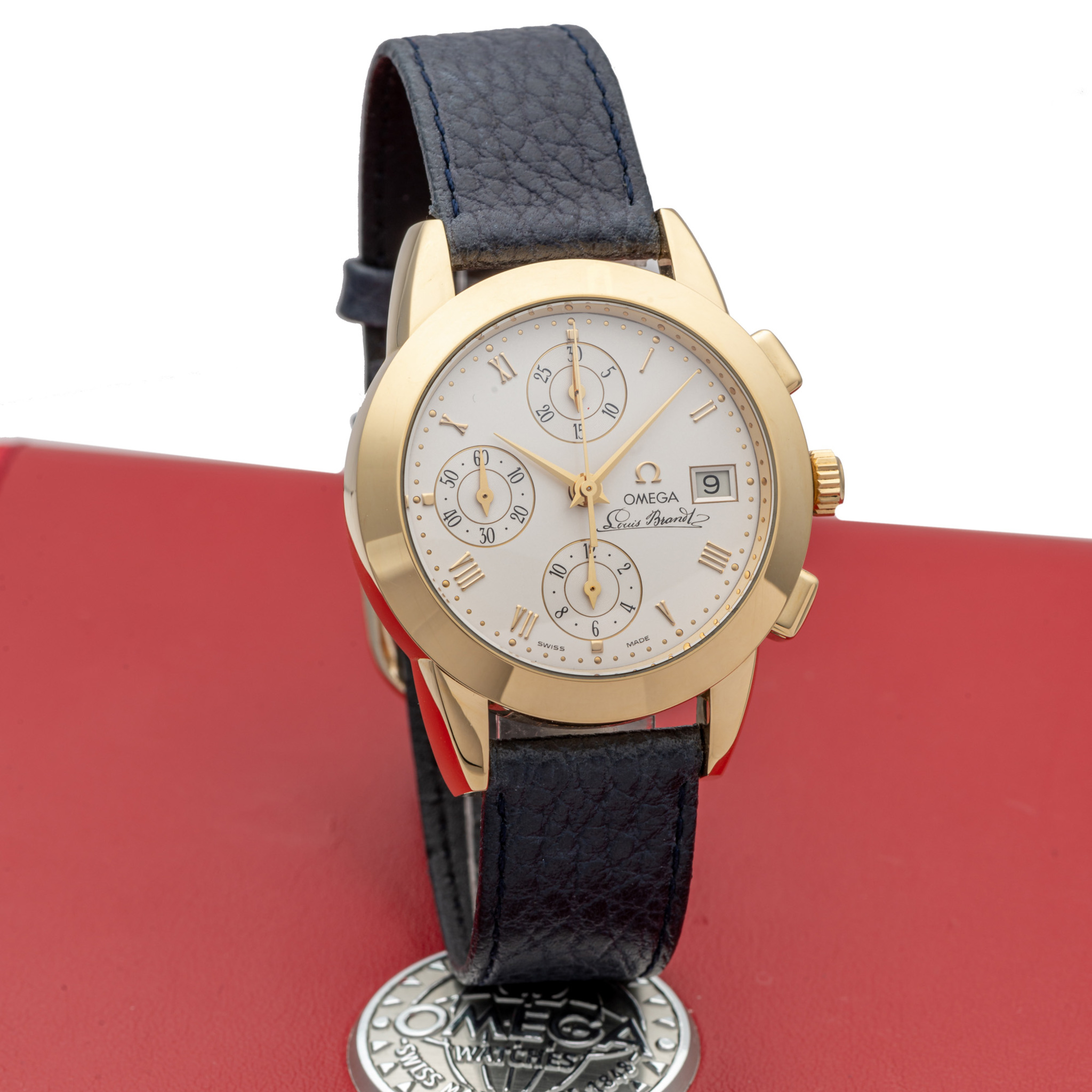 OMEGA, REF. 5331, LOUIS BRANDT CHRONOGRAPH, YELLOW GOLD