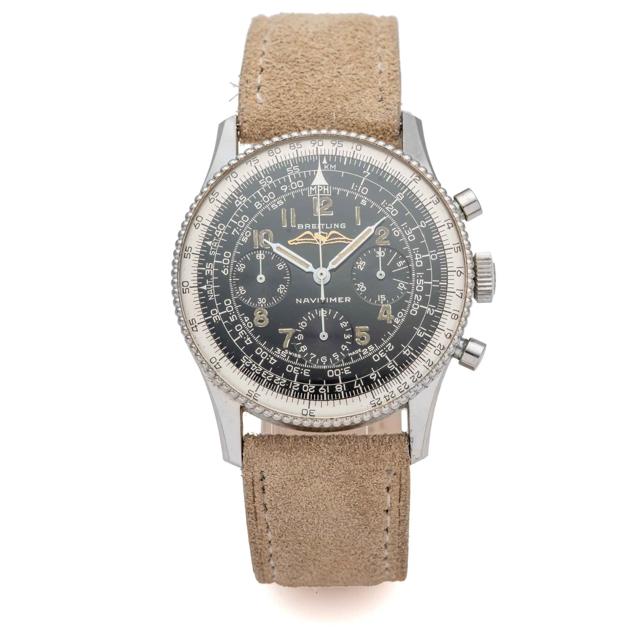 BREITLING, REF. 806, NAVITIMER, AOPA ALL BLACK, 1ST GENERATION, VENUS 178, STEEL