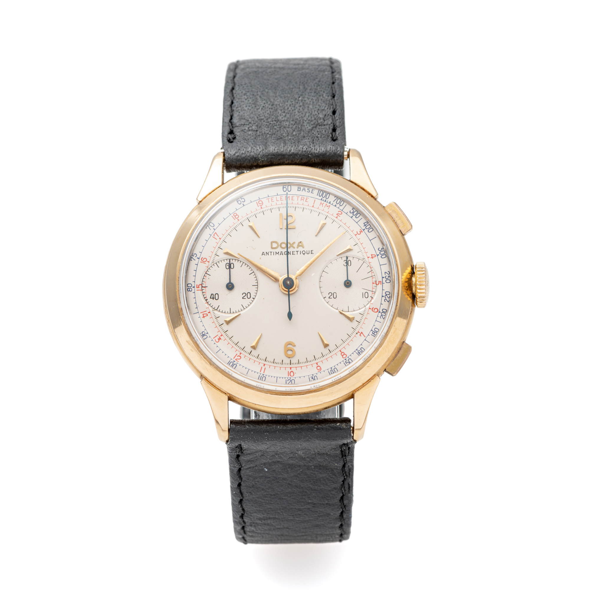 DOXA, ANTIMAGNETIQUE, CHRONOGRAPH, YELLOW GOLD