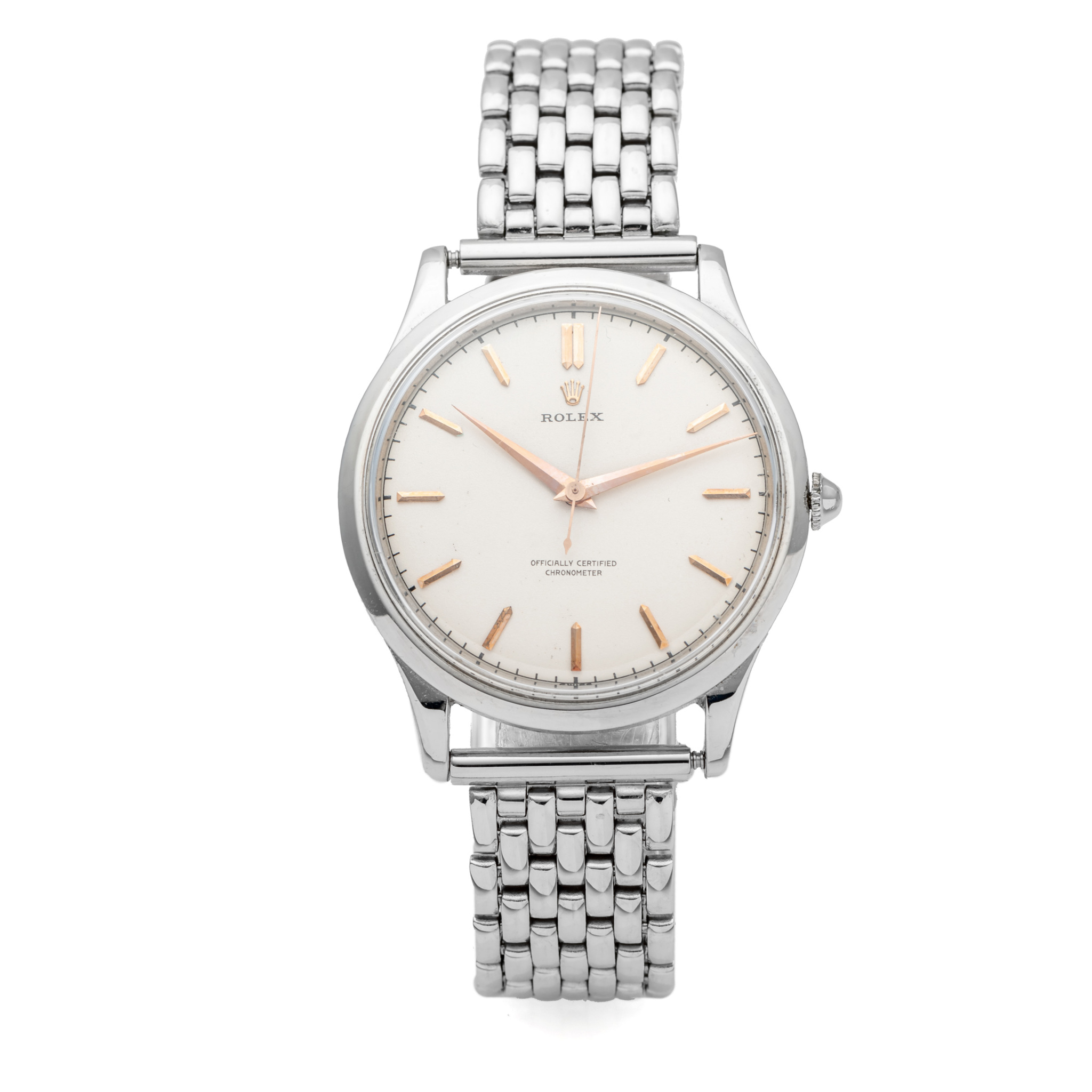 ROLEX, REF. 8029, OVERSIZE CENTERSECONDS, SERPICO Y LAINO CASEBACK, STEEL