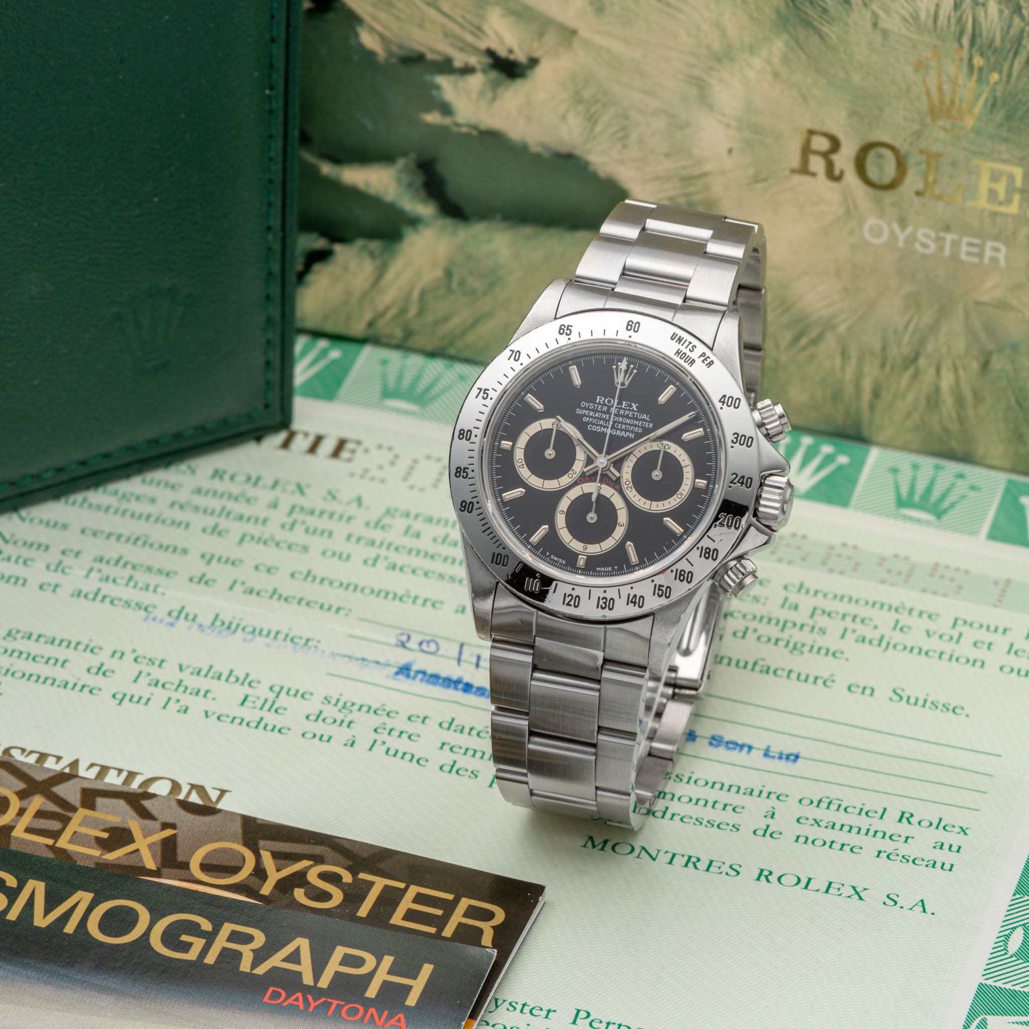 ROLEX, REF. 16520, DAYTONA «ZENITH», BLACK DIAL, STEEL