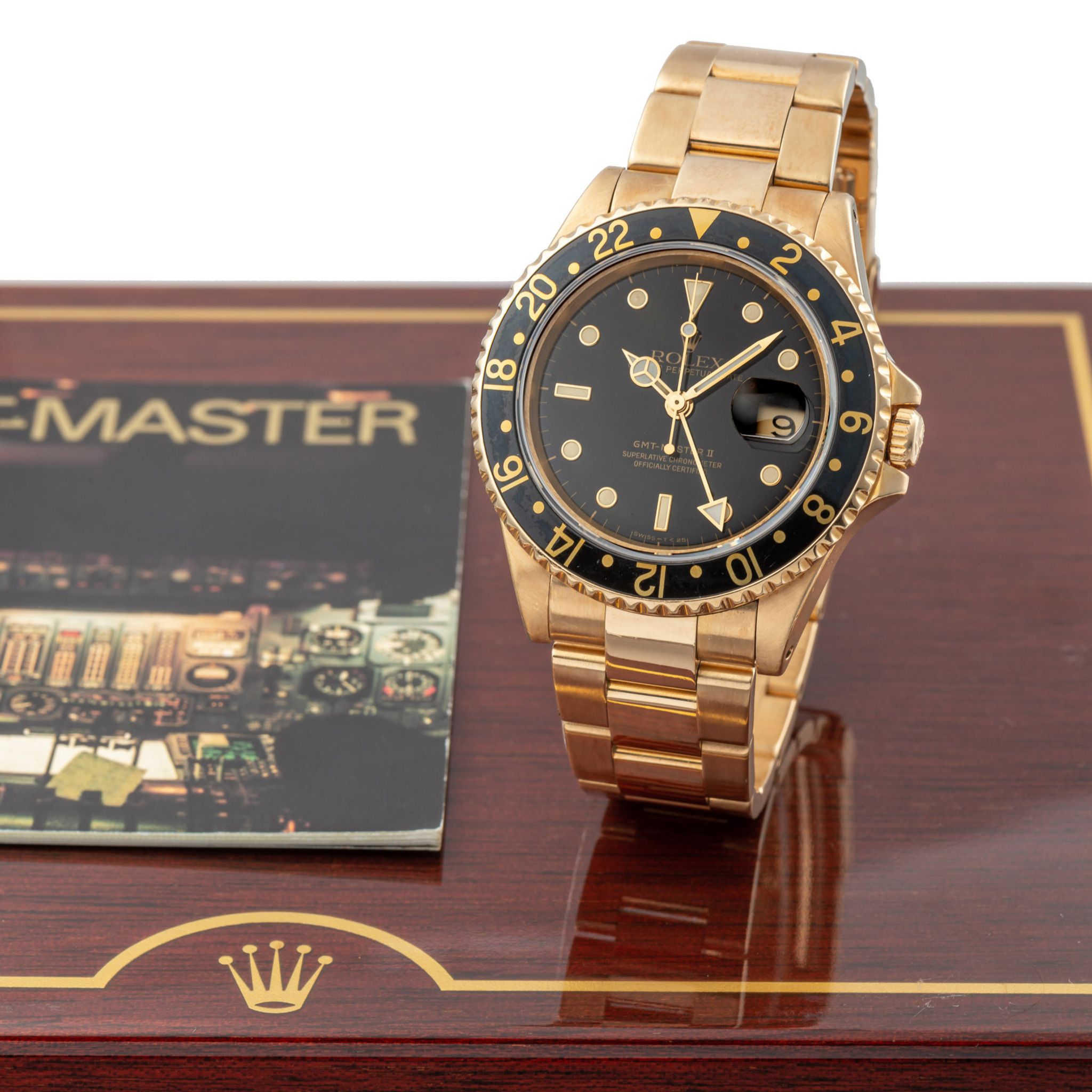 ROLEX, REF. 16718, GMT-MASTER II, YELLOW GOLD
