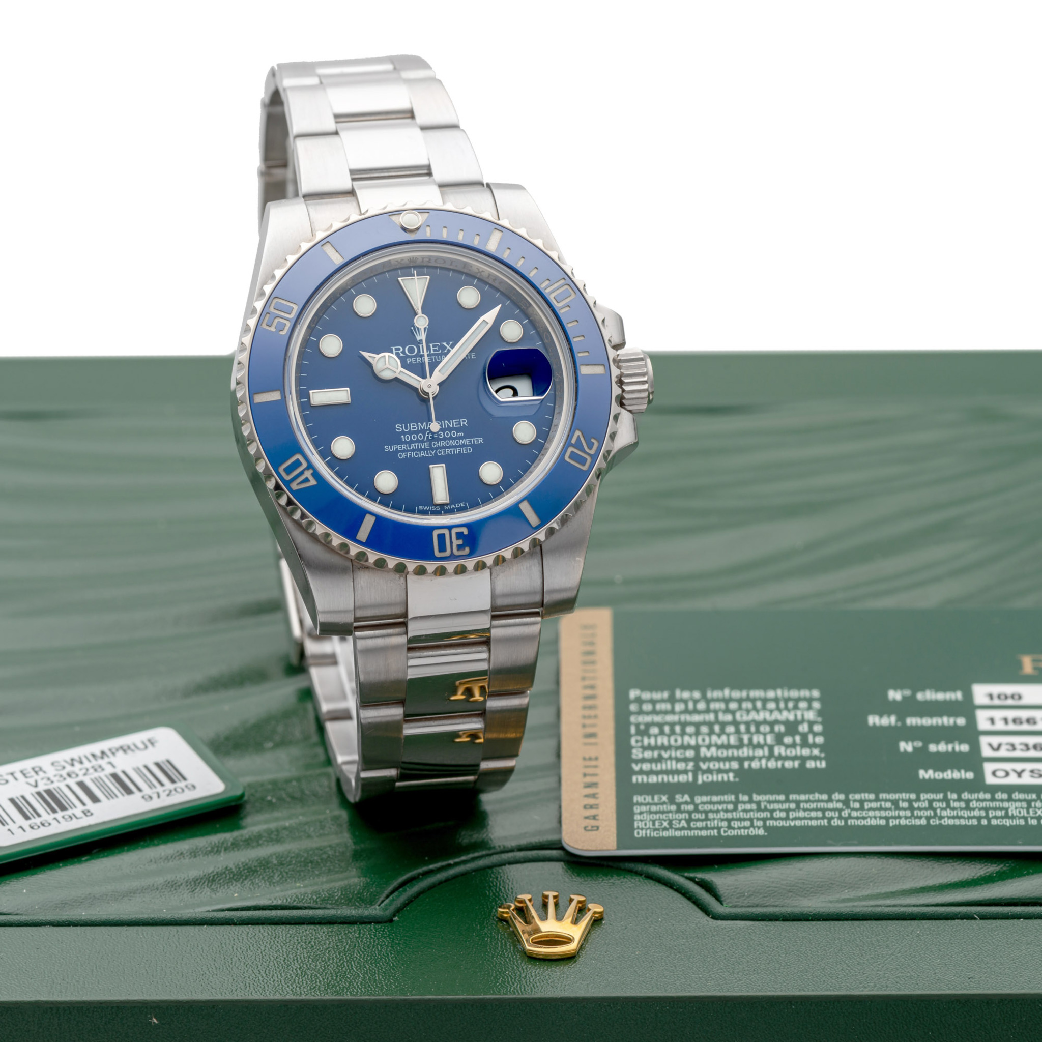 ROLEX, REF. 116619, SUBMARINER, WHITE GOLD