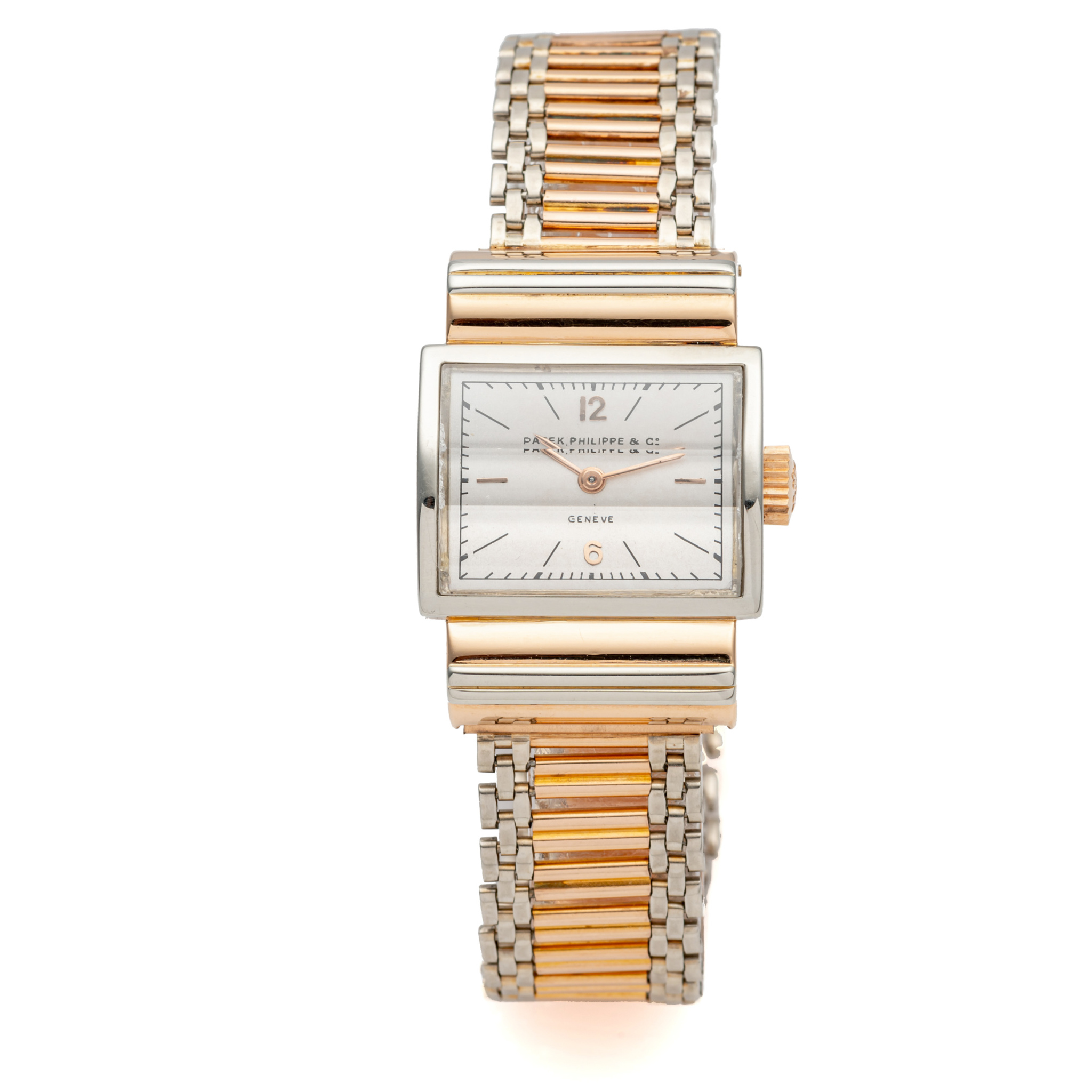 PATEK PHILIPPE REF. 504, ART DECO, TWO-TONE; 18K PINK AND WHITE GOLD