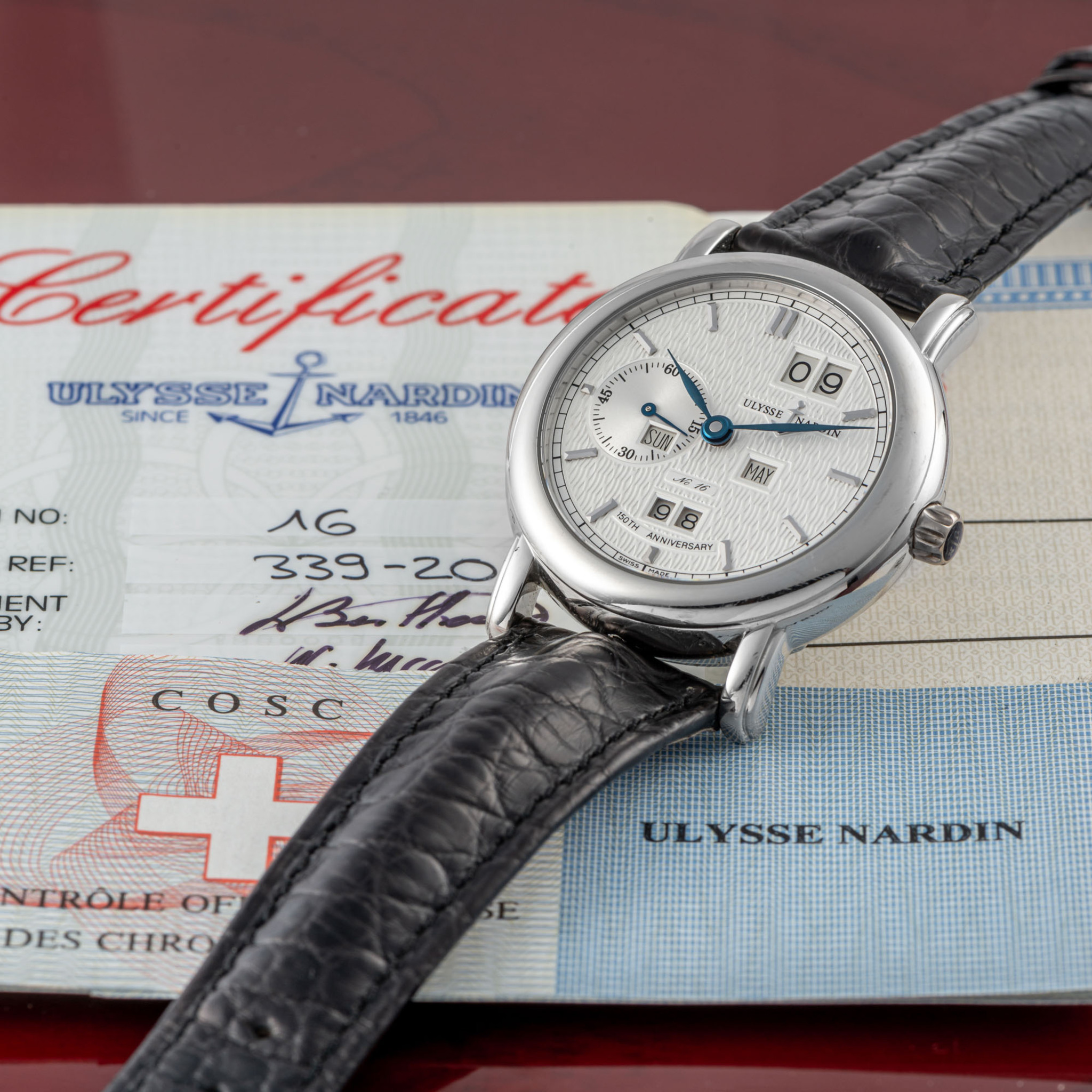 ULYSSE NARDIN, REF. 339-20, LUDWIG PERPETUAL CALENDAR, 150TH ANNIVERSARY, PLATINUM
