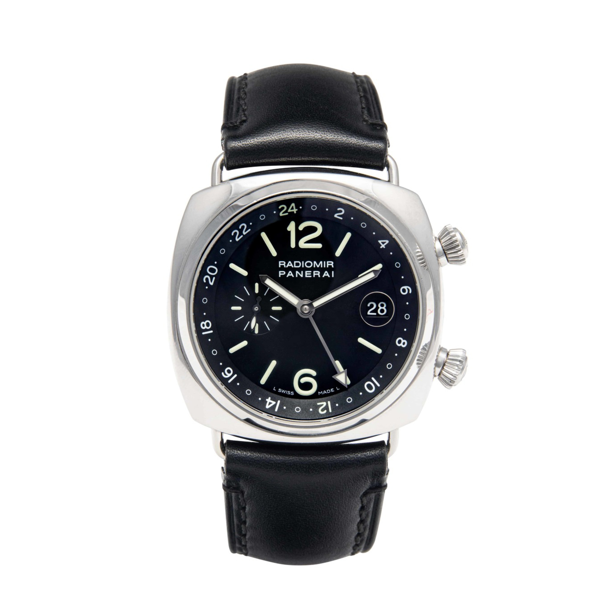 OFFICINE PANERAI, PAM 184, RADIOMIR GMT, STEEL