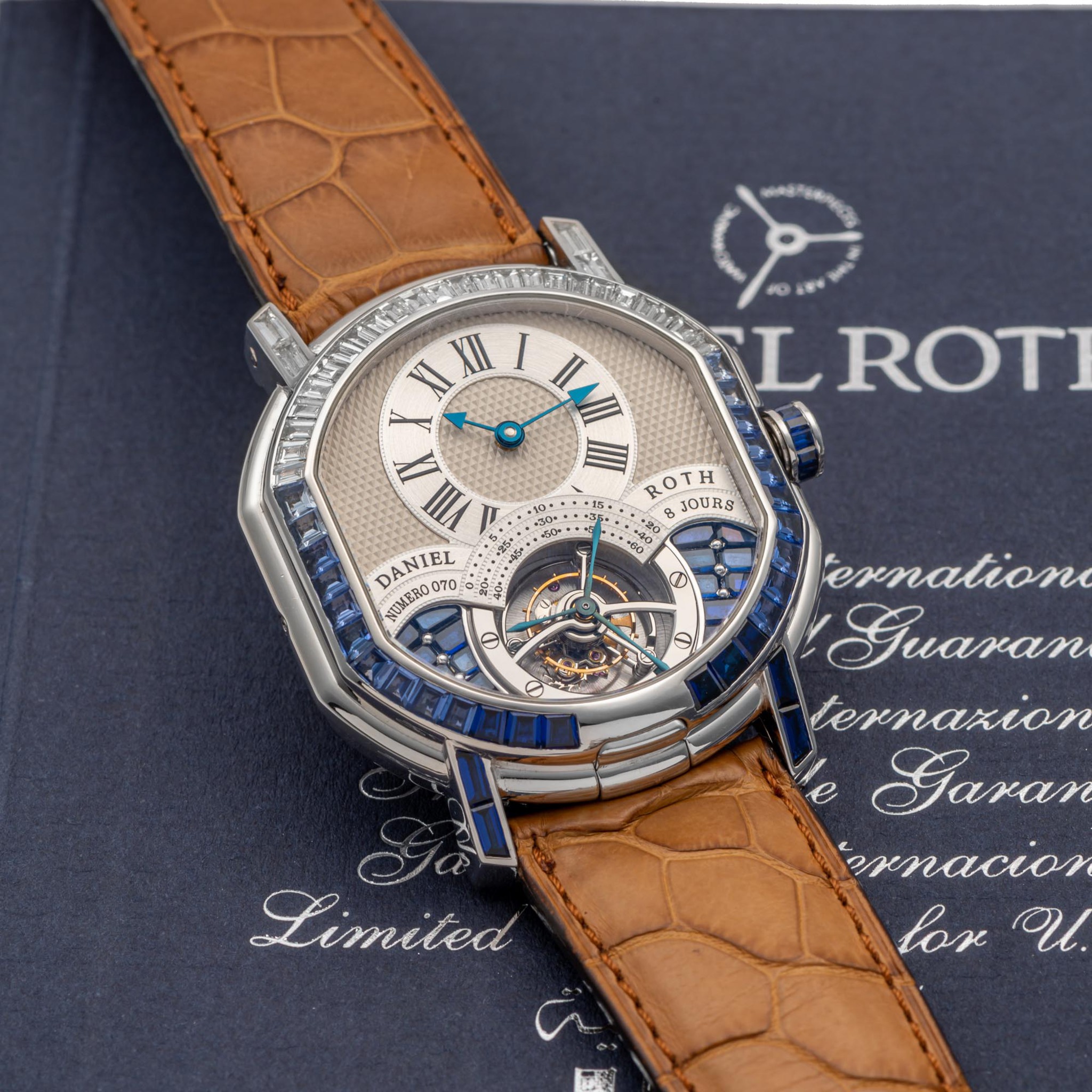 DANIEL ROTH, REF. 197.X.60, MASTERS DOUBLE FACE, QUANTIEME TOURBILLON, WHITE GOLD