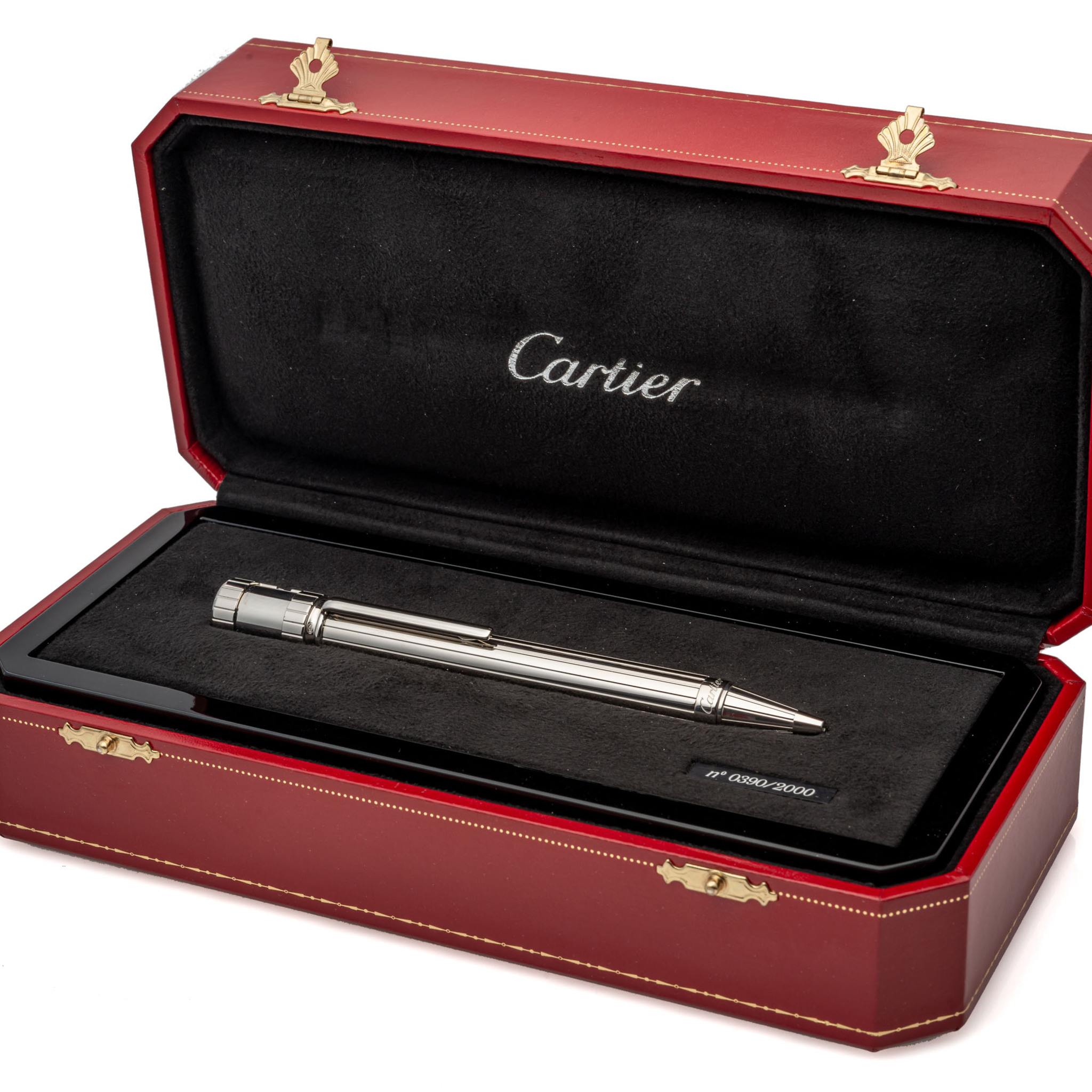CARTIER, STYLO D’EXCEPTION, PEN WATCH, PLATINUM PLATED