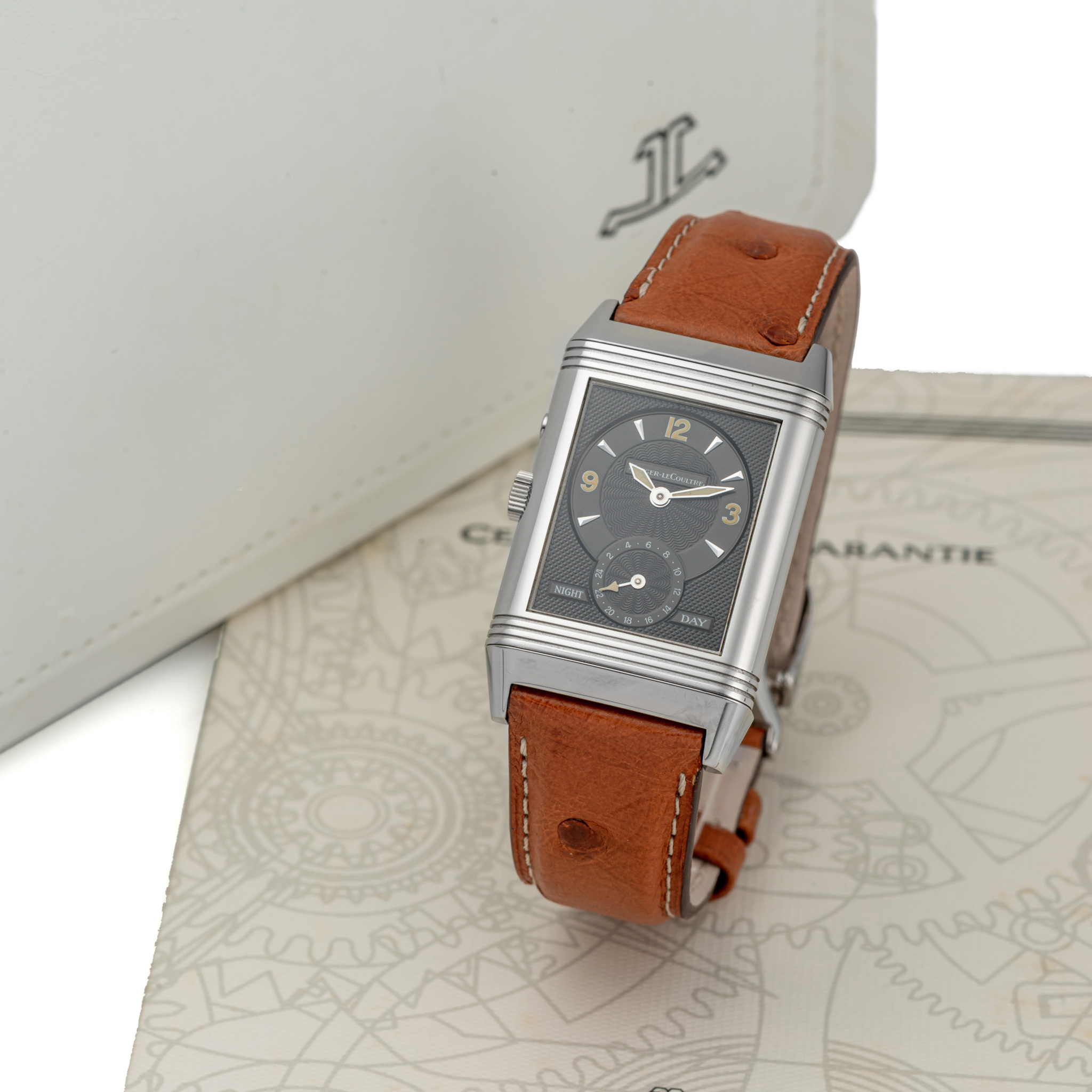 JAEGER LECOULTRE, REF. 270.840.544, REVERSO NIGHT DAY, STEEL
