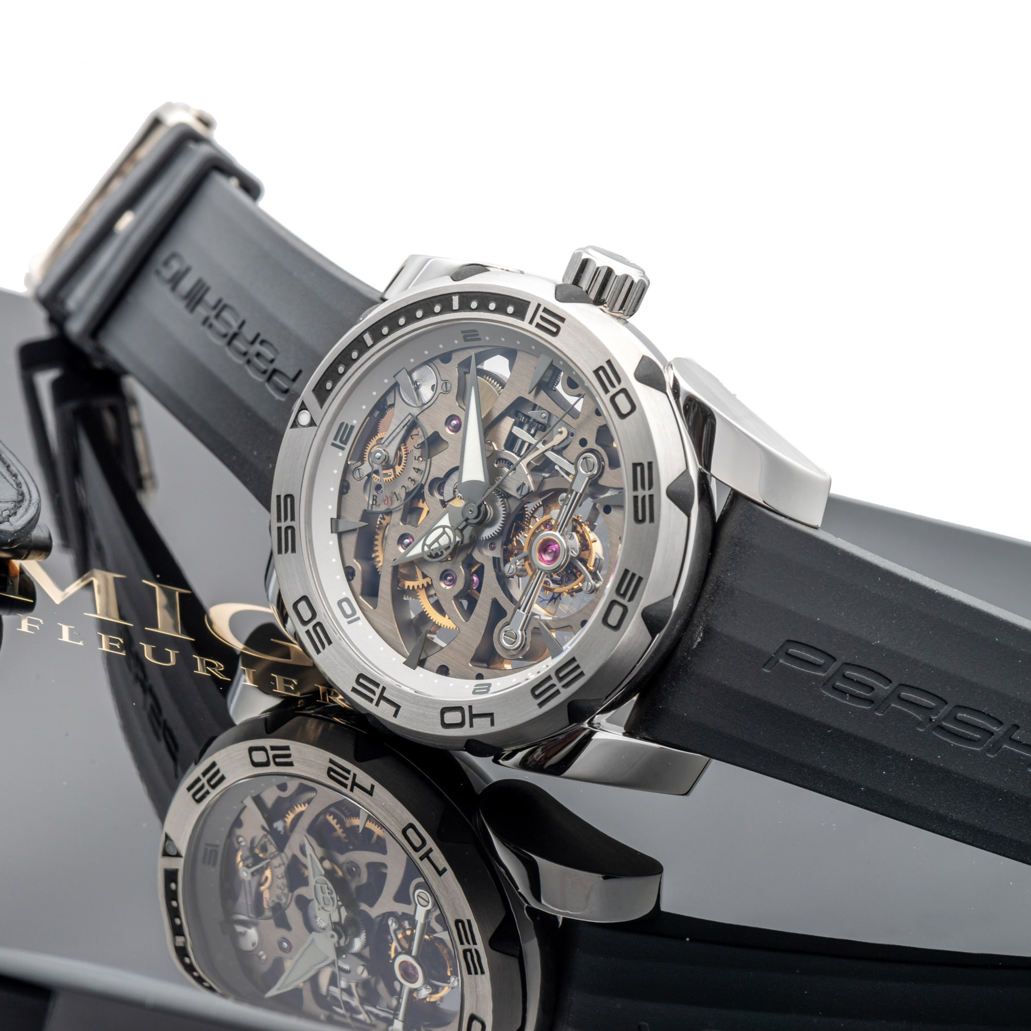 PARMIGIANI FLEURIER, REF. PFH552, PERSHING TOURBILLON 10, SKELETON, PALLADIUM, NEW