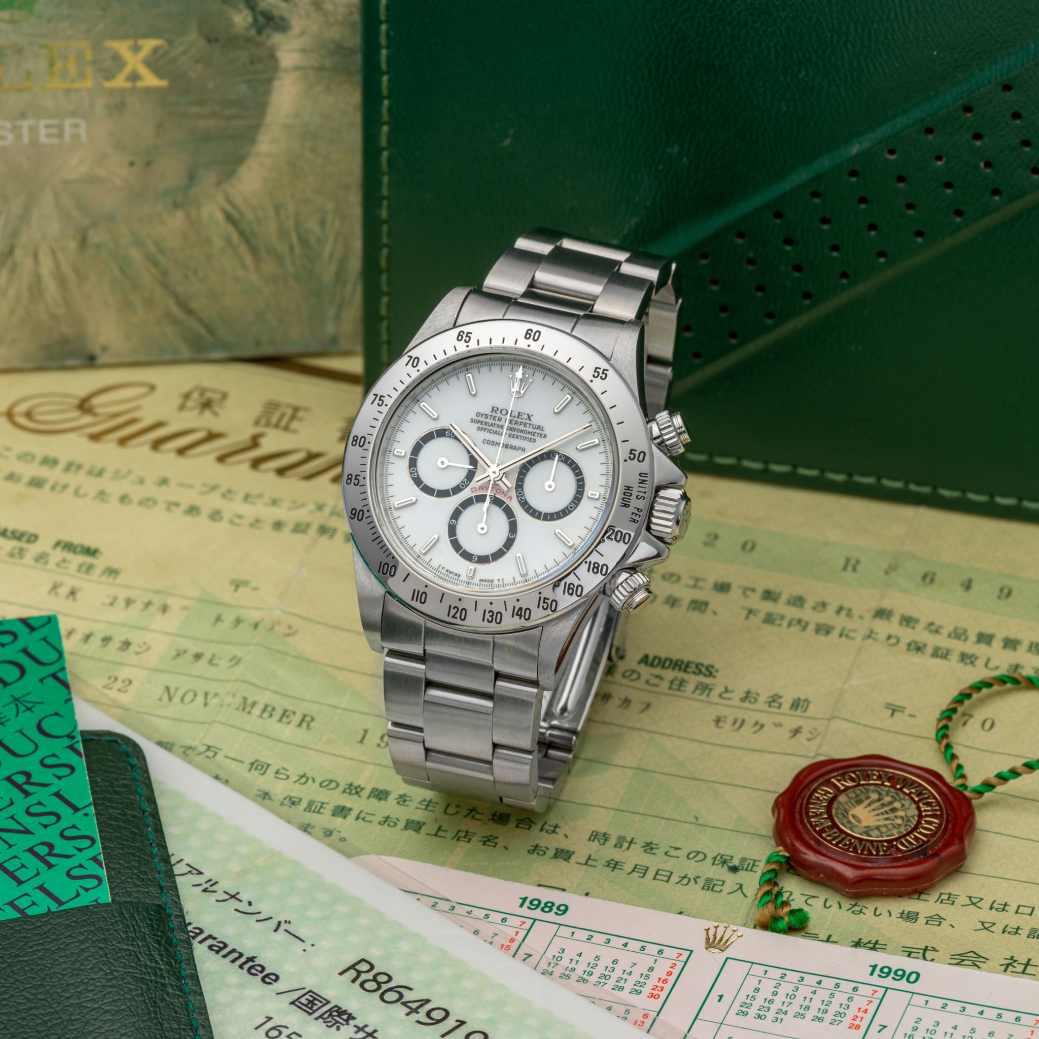 ROLEX, REF. 16520, DAYTONA, «FLOATING PORCELAIN DIAL” FULL SET