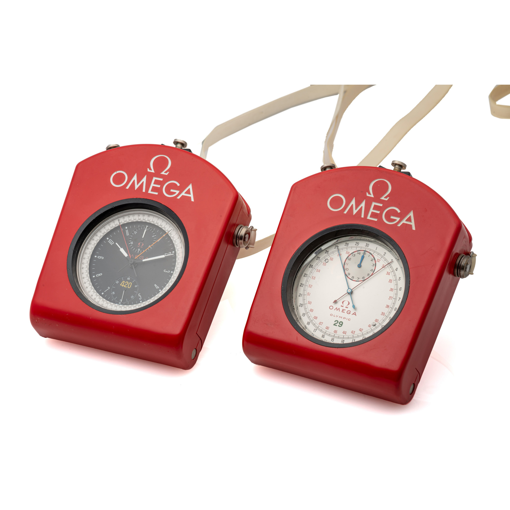 OMEGA, OLYMPIC SPLIT SECOND TIMERS, CHROME