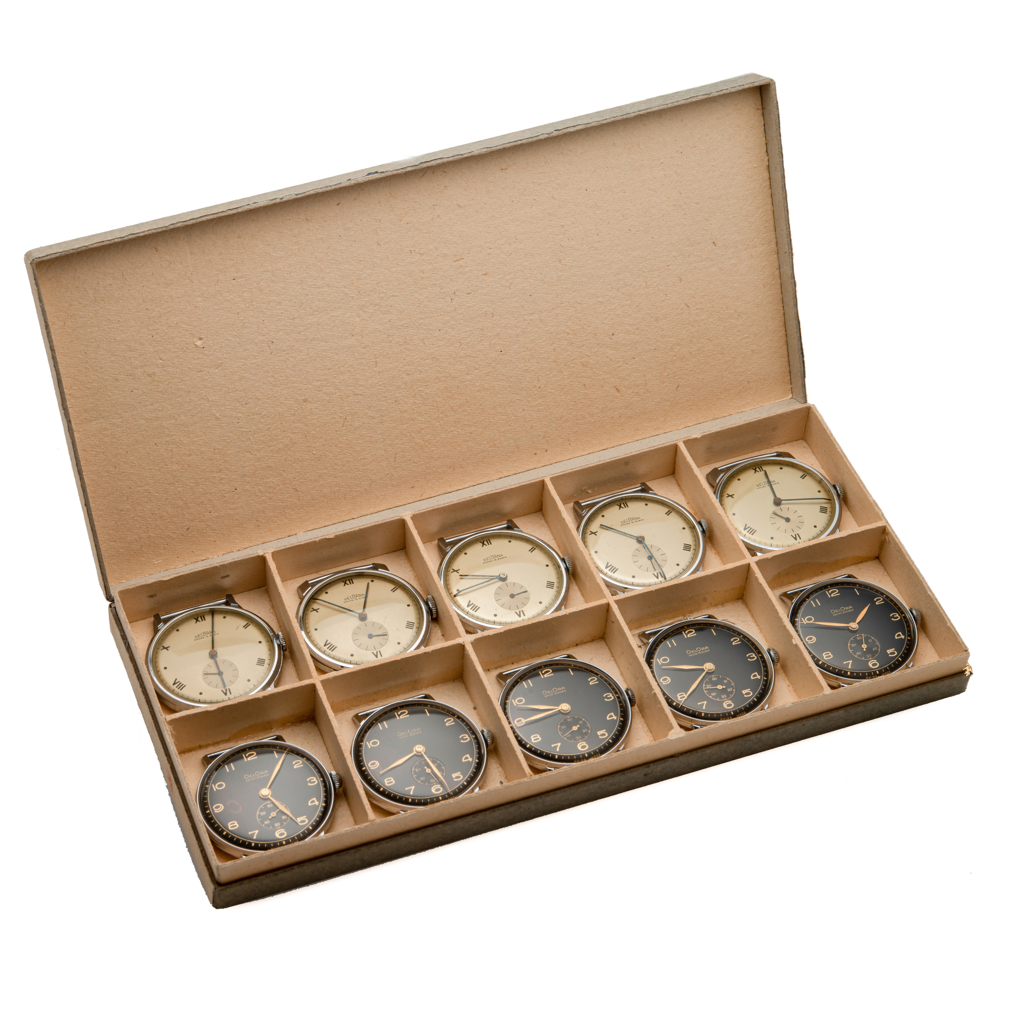 DELBANA/DELORA, SET OF 10 NEW OLD STOCK WATCHES