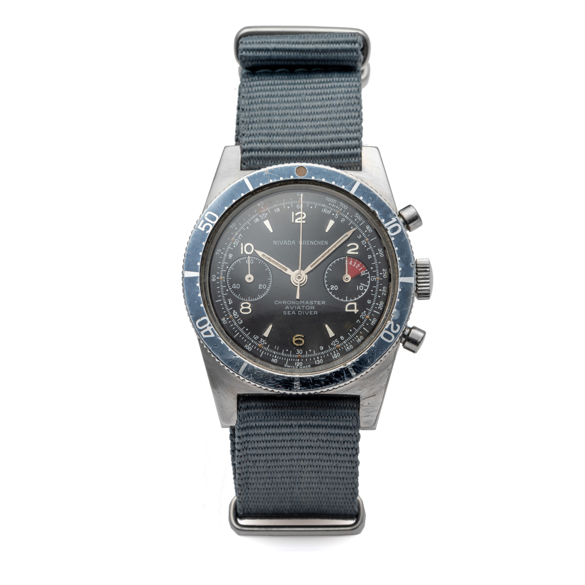 NIVADA GRENCHEN, CHRONOMASTER AVIATOR SEA DIVER, STEEL
