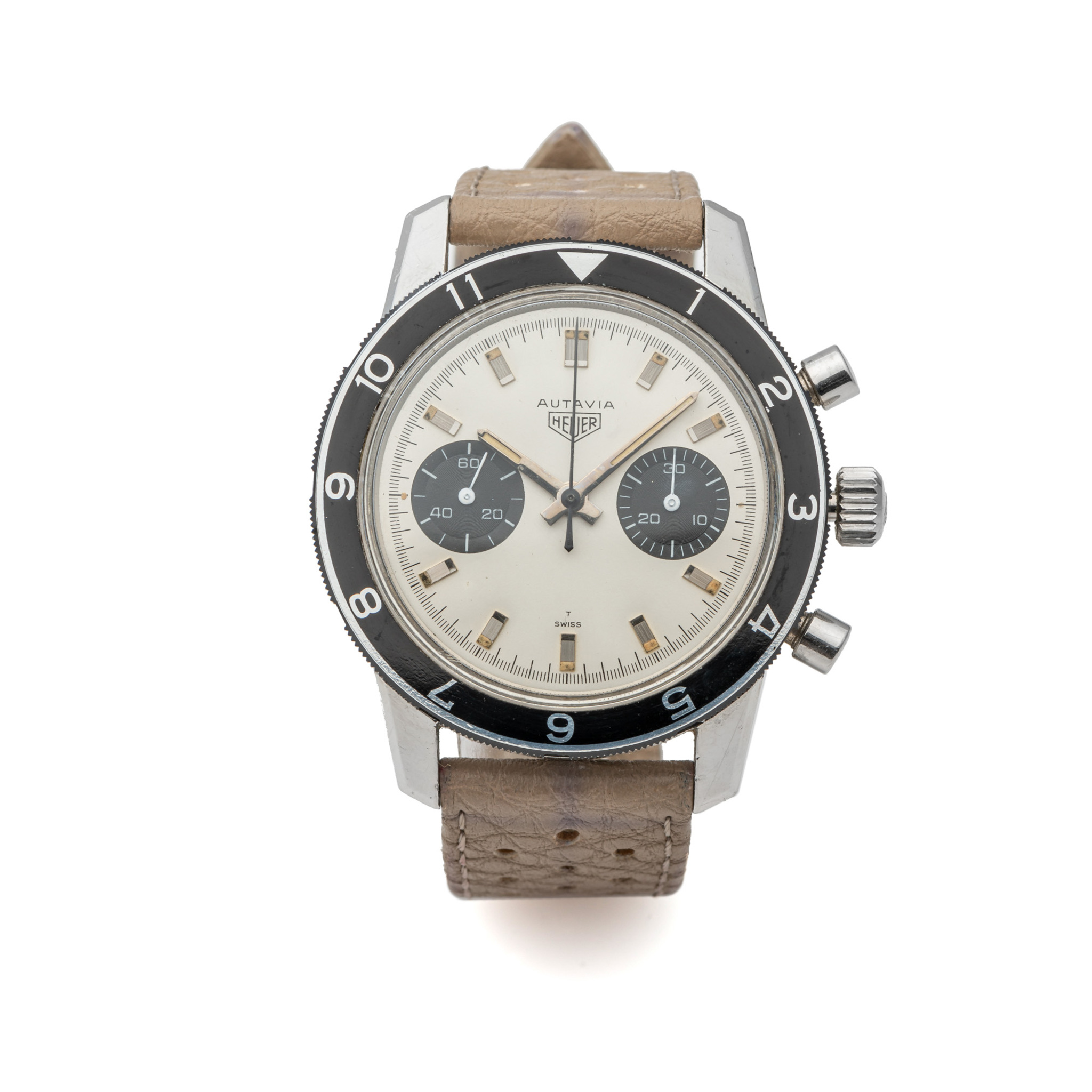 HEUER, REF. 7763C SN, AUTAVIA, PROTOTYPE SILVER PANDA DIAL, STEEL