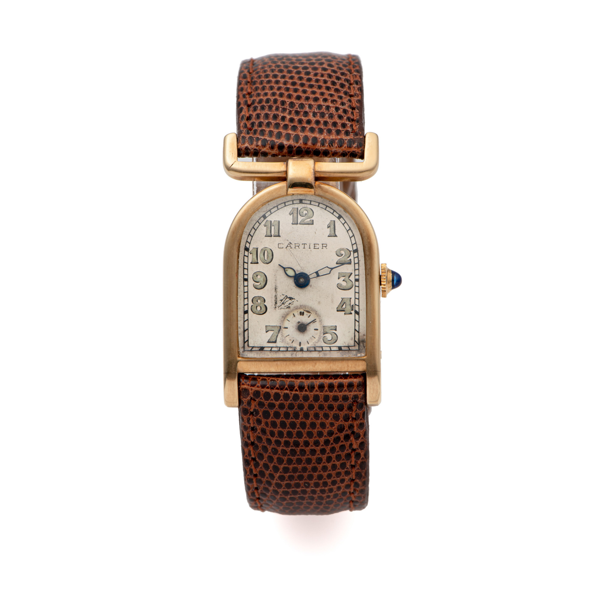 CARTIER/ LECOULTRE, CLOCHE, YELLOW GOLD