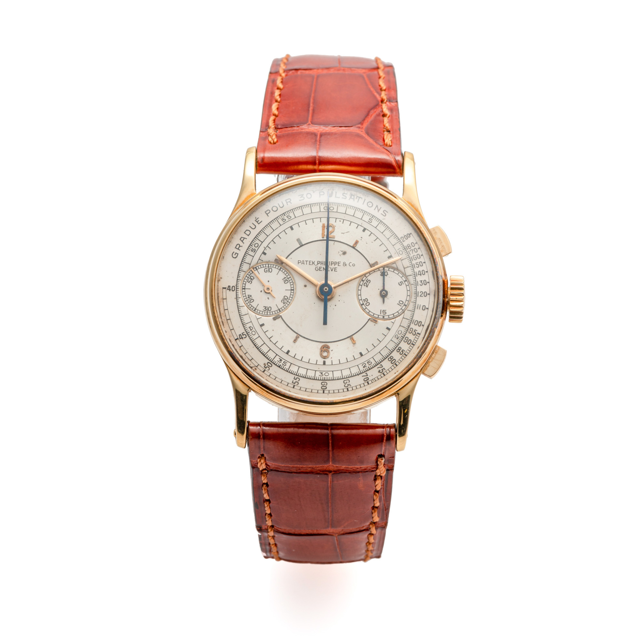 PATEK PHILIPPE, REF. 130, PULSATION SCALE, SECTOR DIAL, YELLOW GOLD