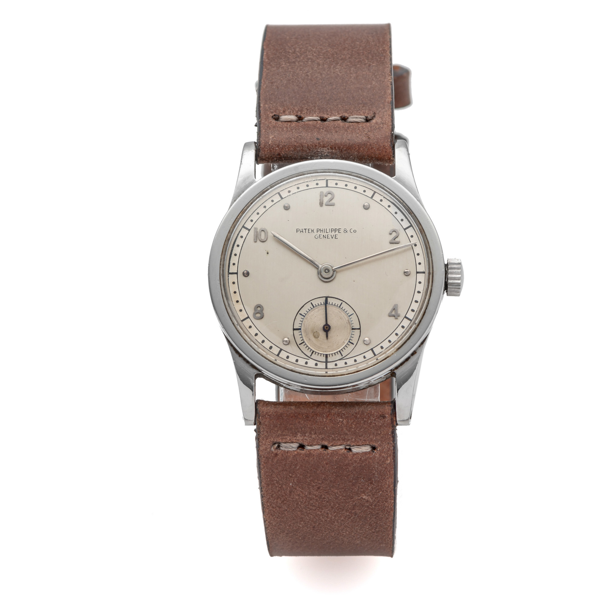 PATEK PHILIPPE, REF. 96, CALATRAVA, TWO-TONE SILVER DIAL, STEEL