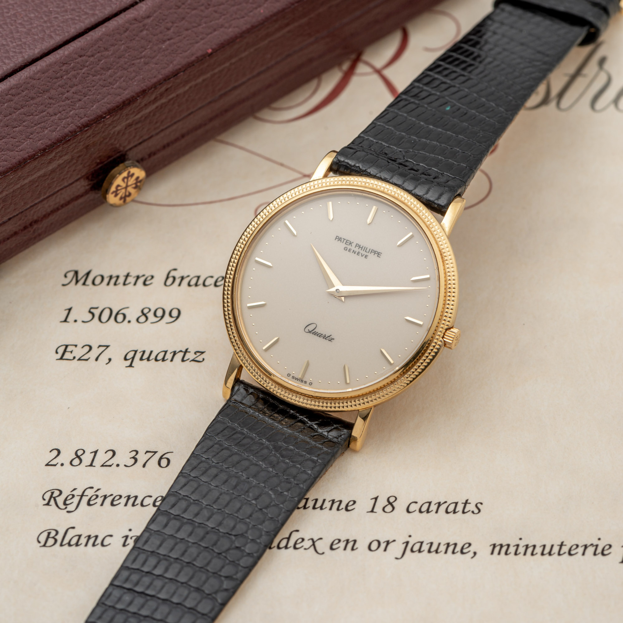 PATEK PHILIPPE, REF. 3744, CALATRAVA CLOU DE PARIS, YELLOW GOLD