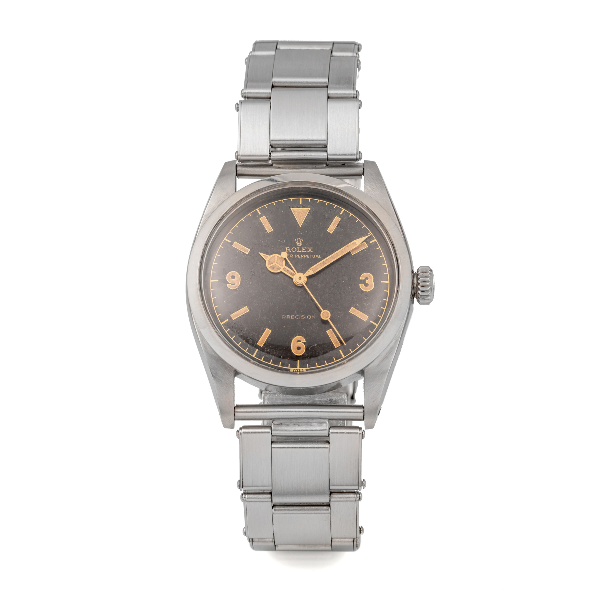 ROLEX, REF.6150, PRE EXPLORER, 3-6-9 CHAPTER RING, GILT DIAL