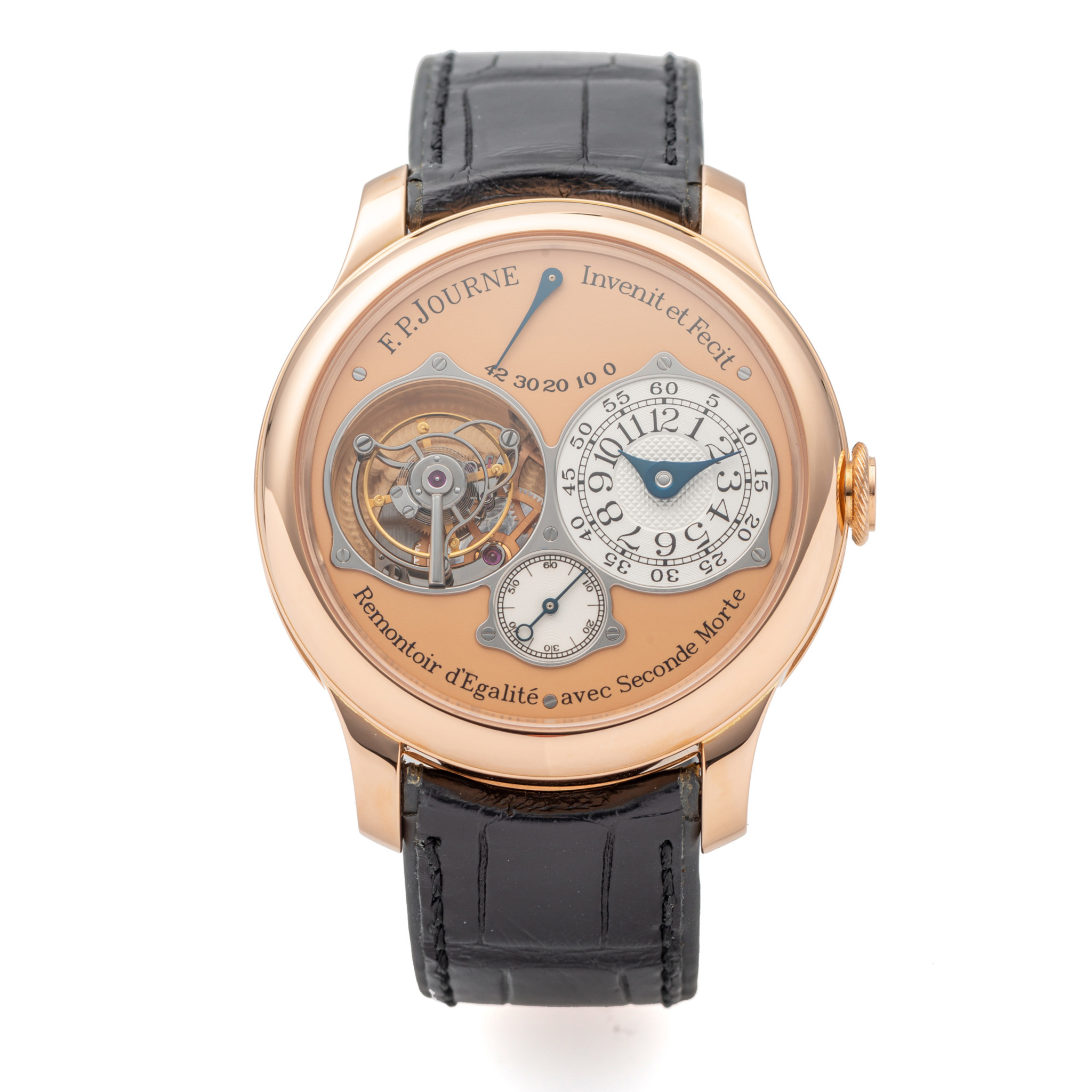 FP JOURNE, TOURBILLON REMONTOIR D’ EGALITE, SECONDE MORTE, PINK GOLD DIAL, PINK GOLD