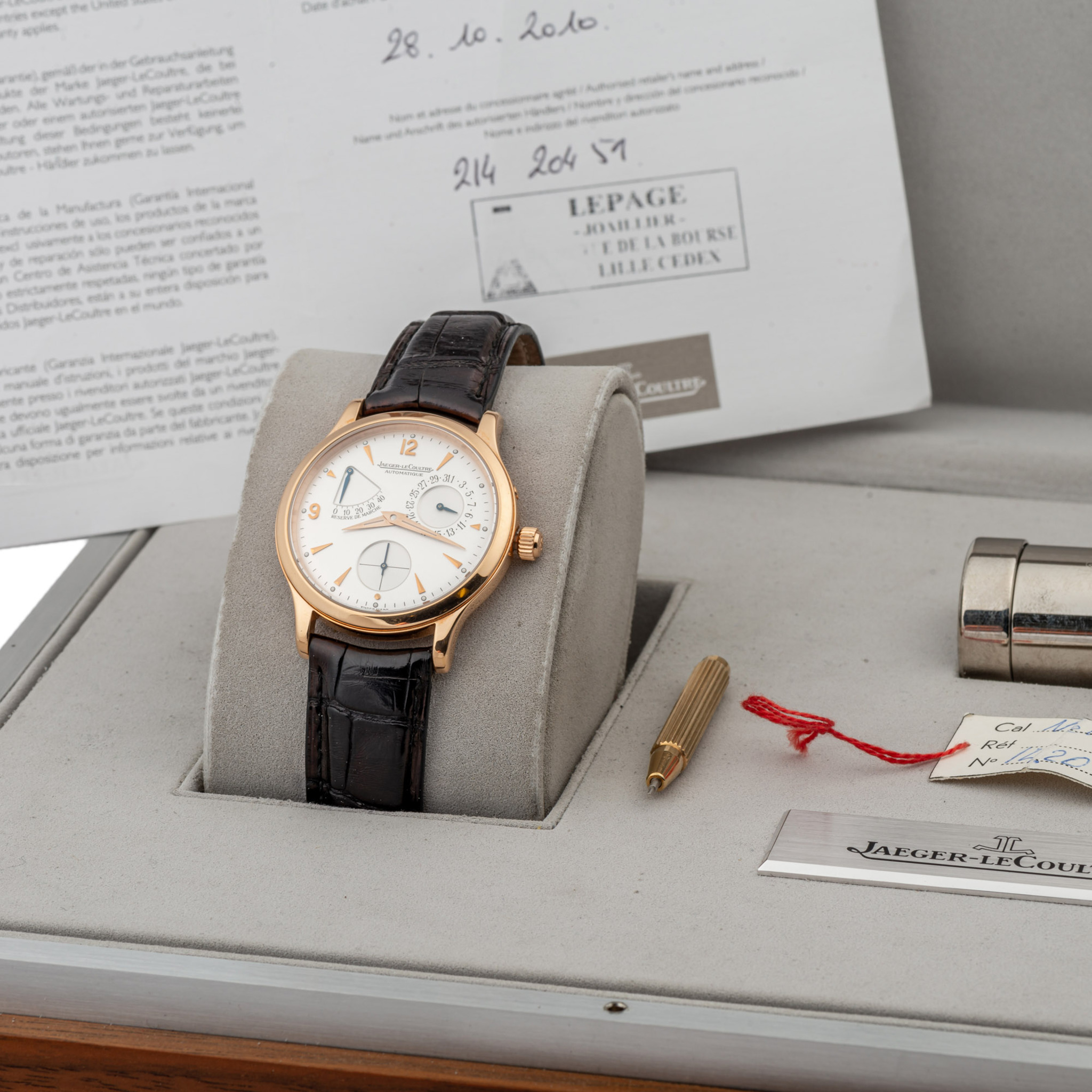 JAEGER LECOULTRE, REF. 140.2.38, MASTER CONTROL DATE, POWER RESERVE, PINK GOLD