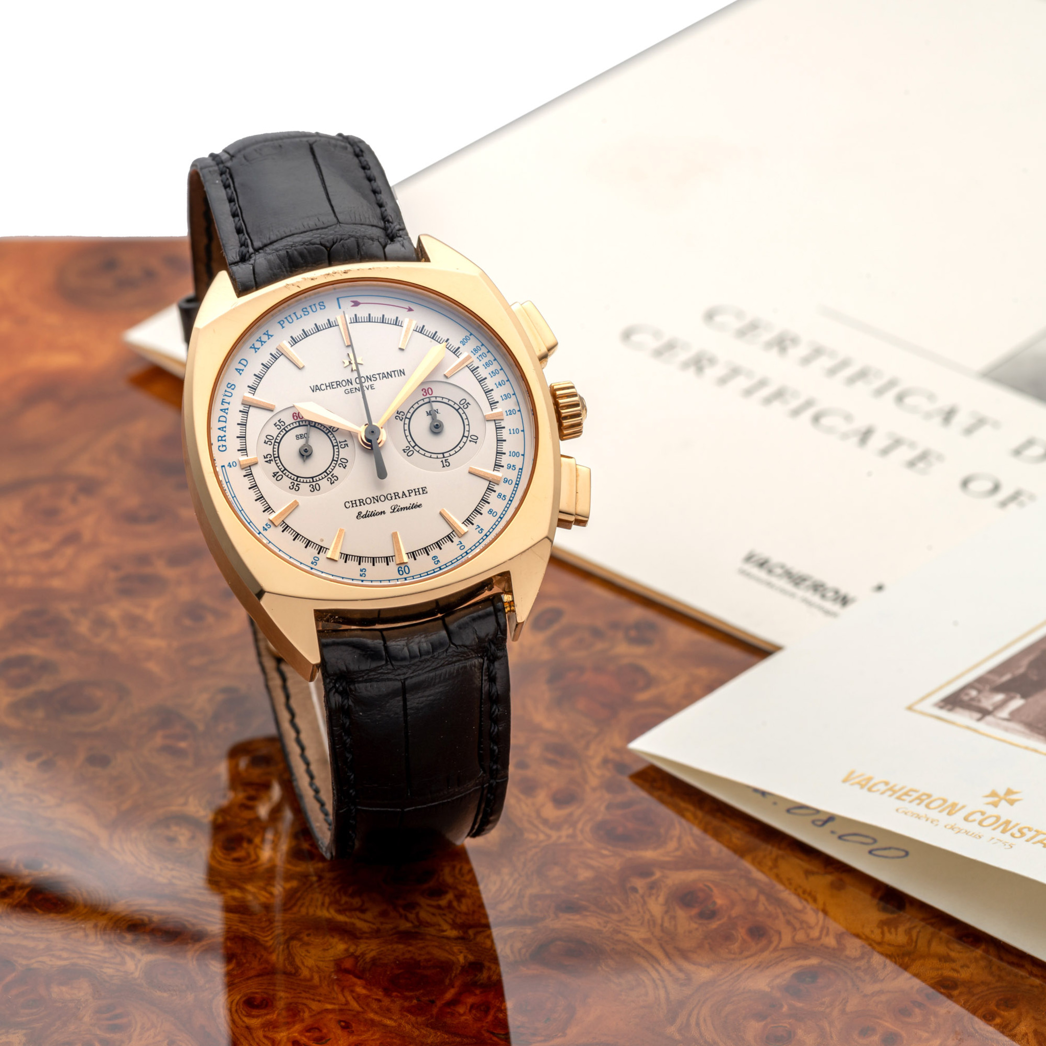 VACHERON CONSTANTIN, REF. 47150, MEDICUS CHRONOGRAPH, NO. 25/90, PINK GOLD