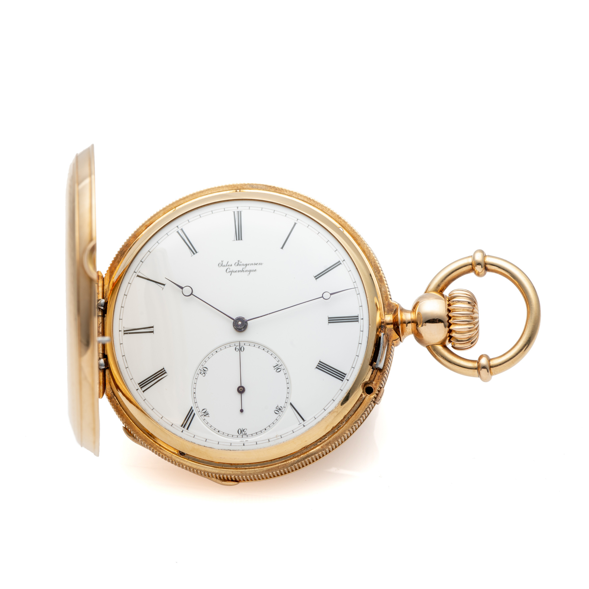 JULES JURGENSEN, ENAMEL DIAL, YELLOW GOLD