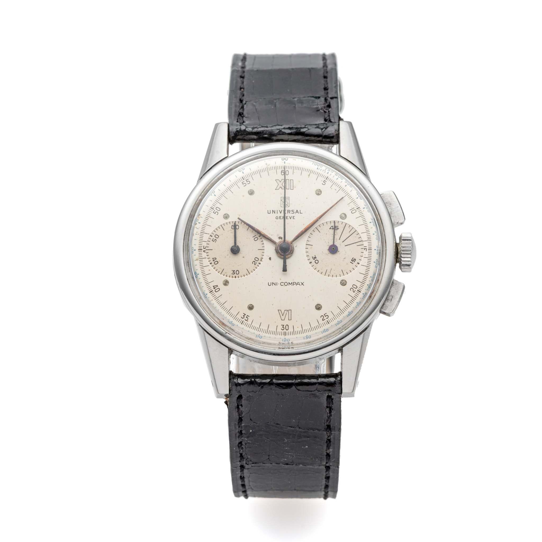 UNIVERSAL GENEVE, REF. 22273, UNI COMPAX SMALL XII, STEEL