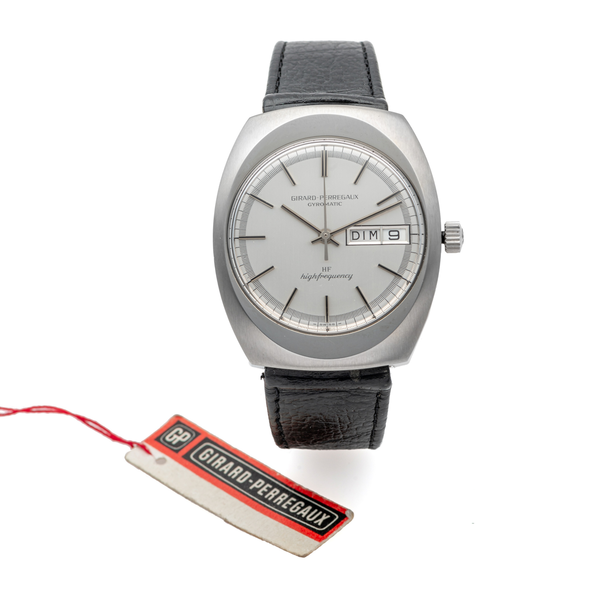 GIRARD PERREGAUX, GYROMATIC, HIGH FREQUENCY, STEEL NEW OLD STOCK