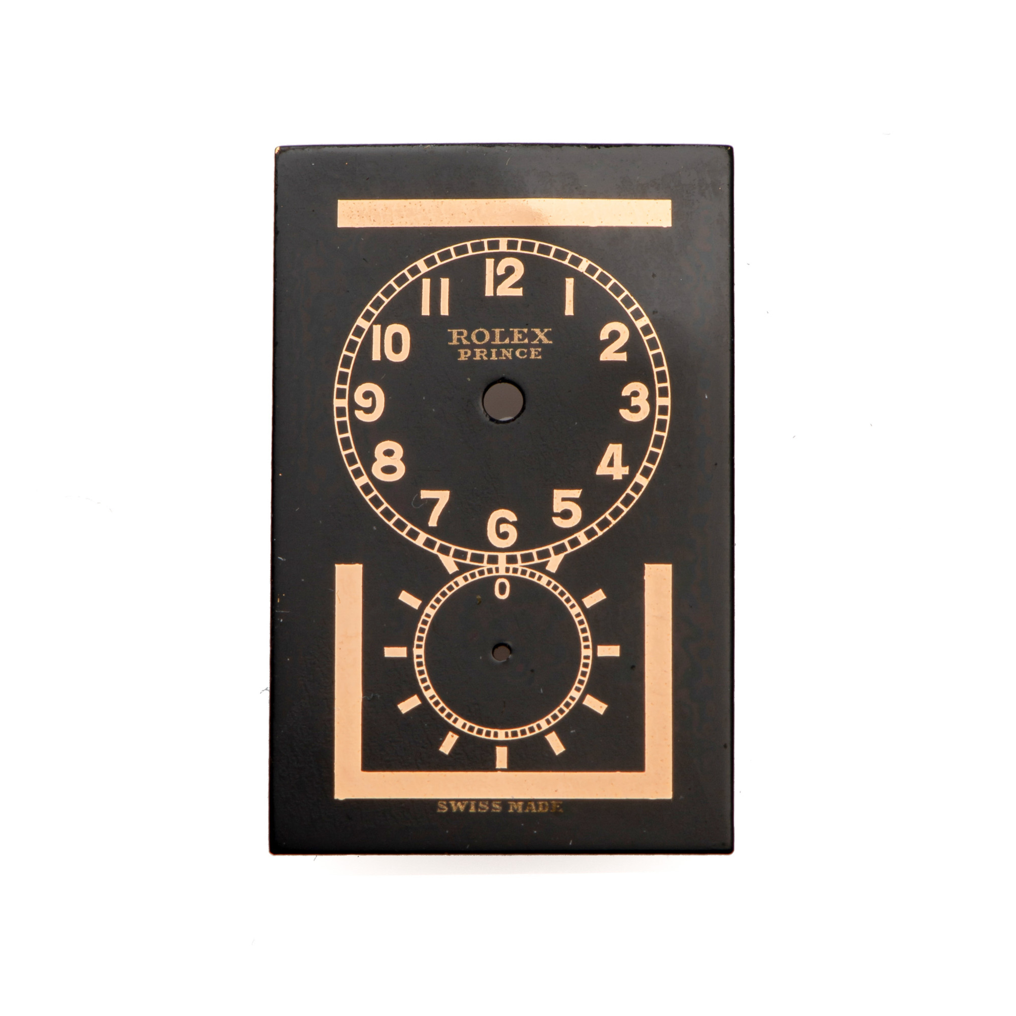 ROLEX DIAL, PRINCE, BLACK, YELLOW WRITING