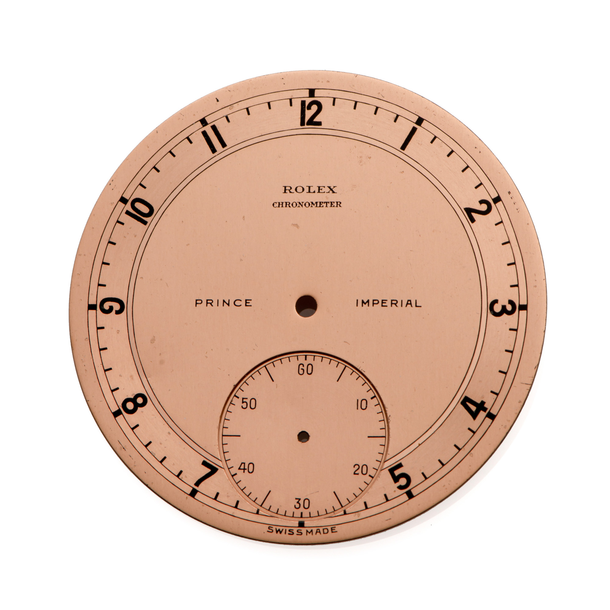 ROLEX DIAL, REF. 4504, PRINCE IMPERIAL, TWO-TONE PINK
