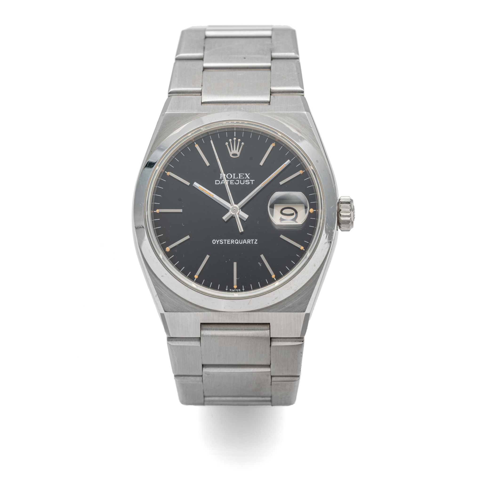 ROLEX, REF. 17000, DATEJUST OYSTER QUARTZ, BLACK DIAL, STEEL